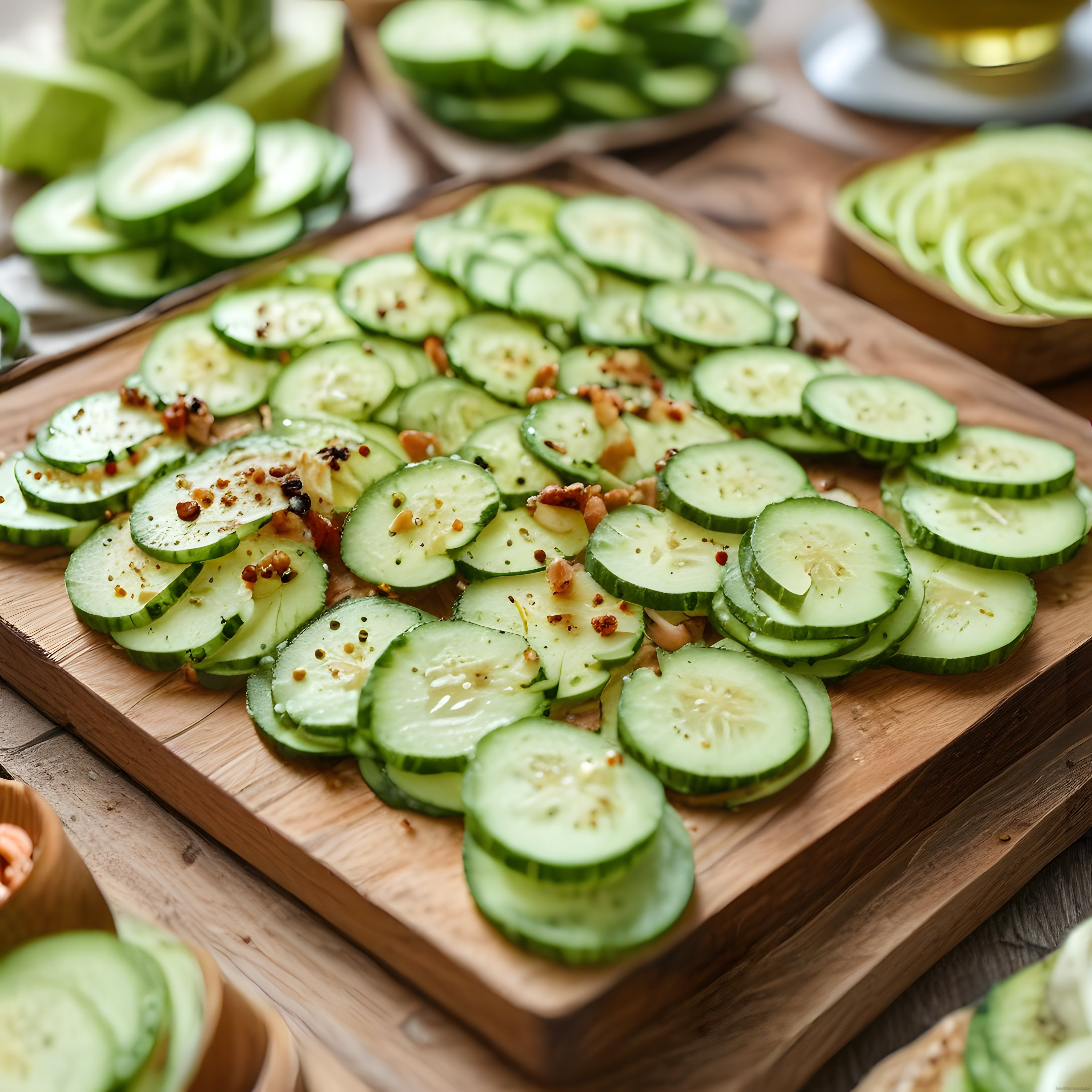 Taze Salatalık Carpaccio: Baharatlar ve Kuruyemişlerle Nefis Meze Tarifi