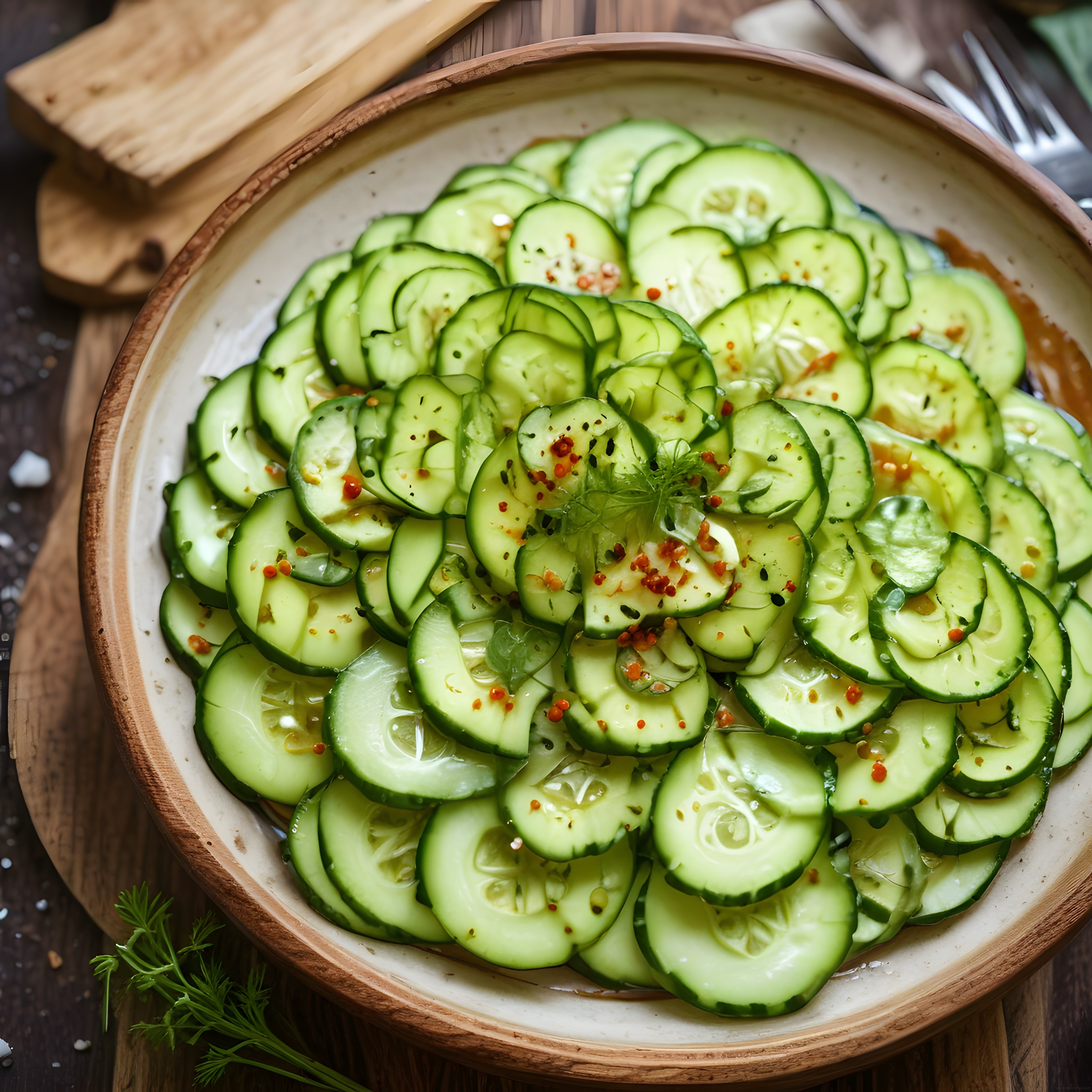 Taze Salatalık Dilimleri: Baharatlı ve Serinletici Yaz Salatası
