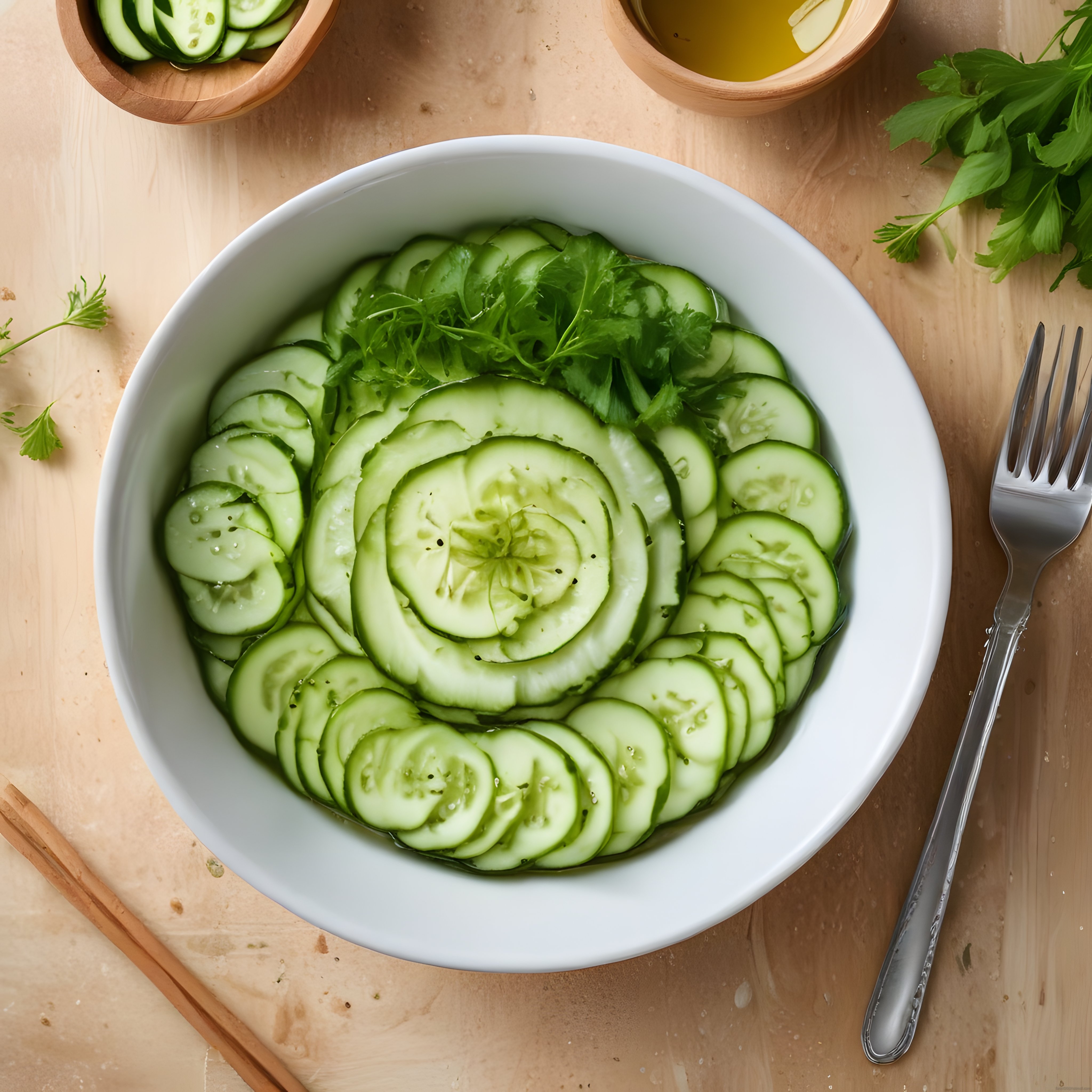 Taze Salatalık Dilimleriyle Hazırlanan Ferahlatıcı ve Sağlıklı Salata Tarifi