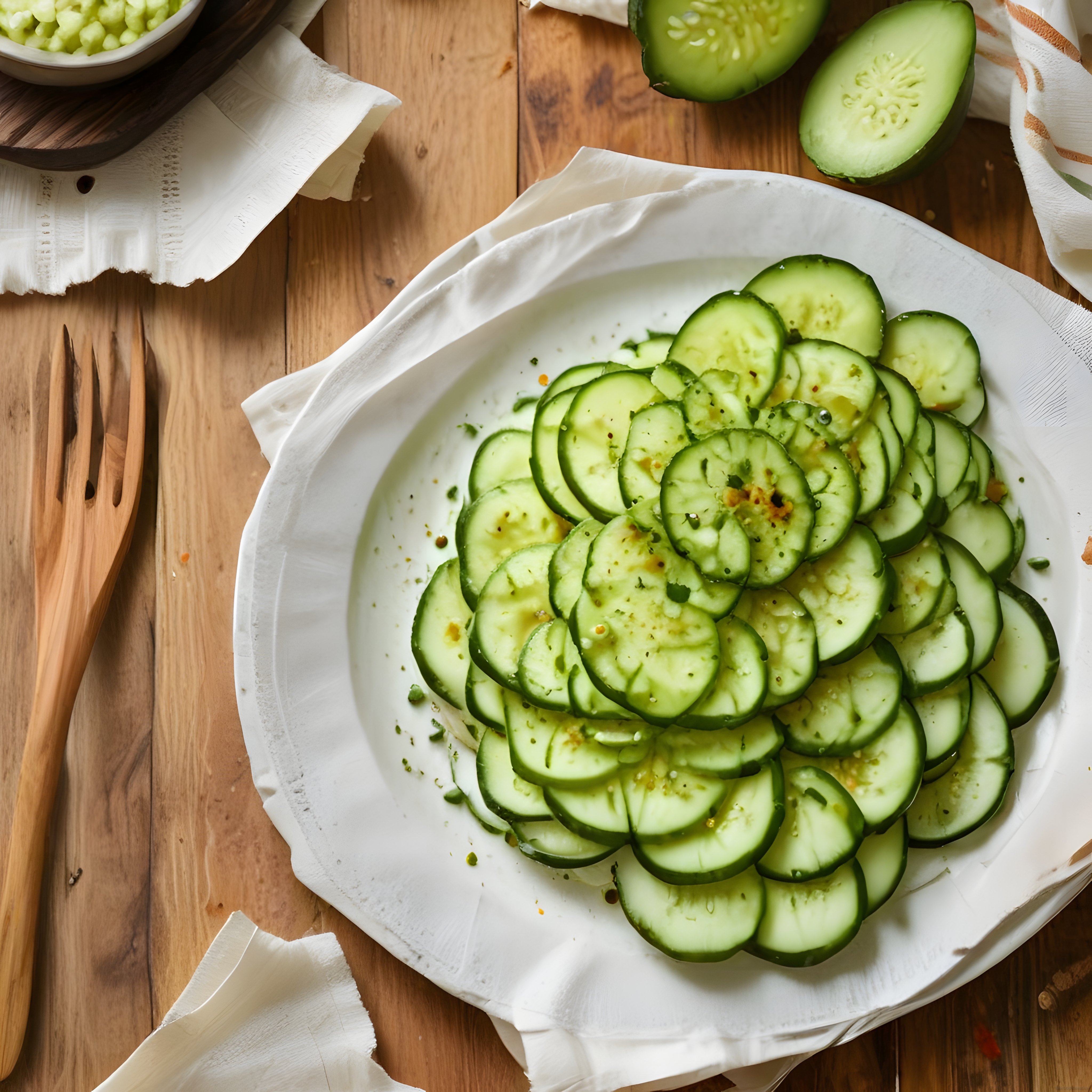 Taze Salatalık Dilimleriyle Hazırlanan Sağlıklı ve Ferah Yaz Salatası Tarifi