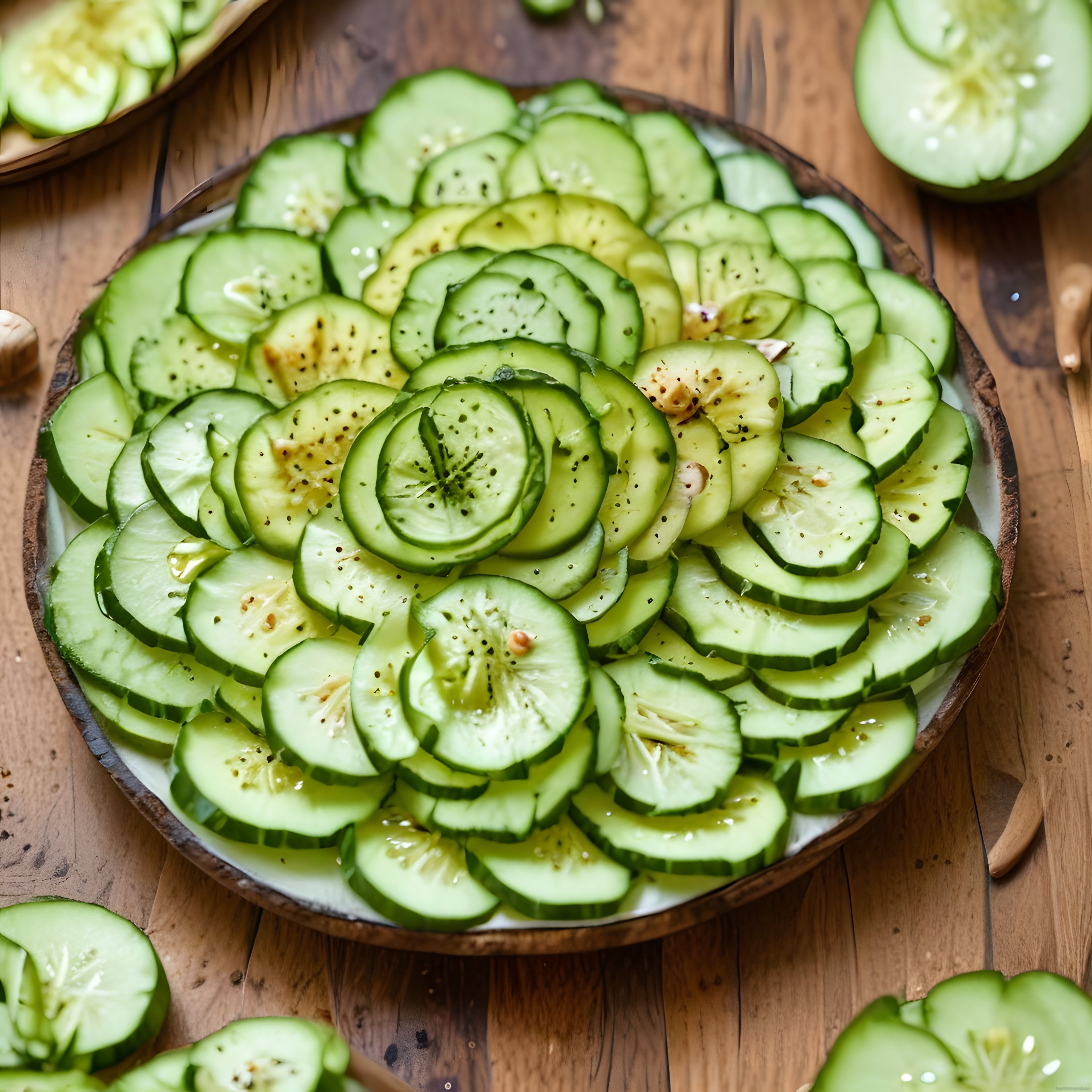 Taze Salatalık Dilimleriyle Yapılan Pratik ve Sağlıklı Salata Tarifi
