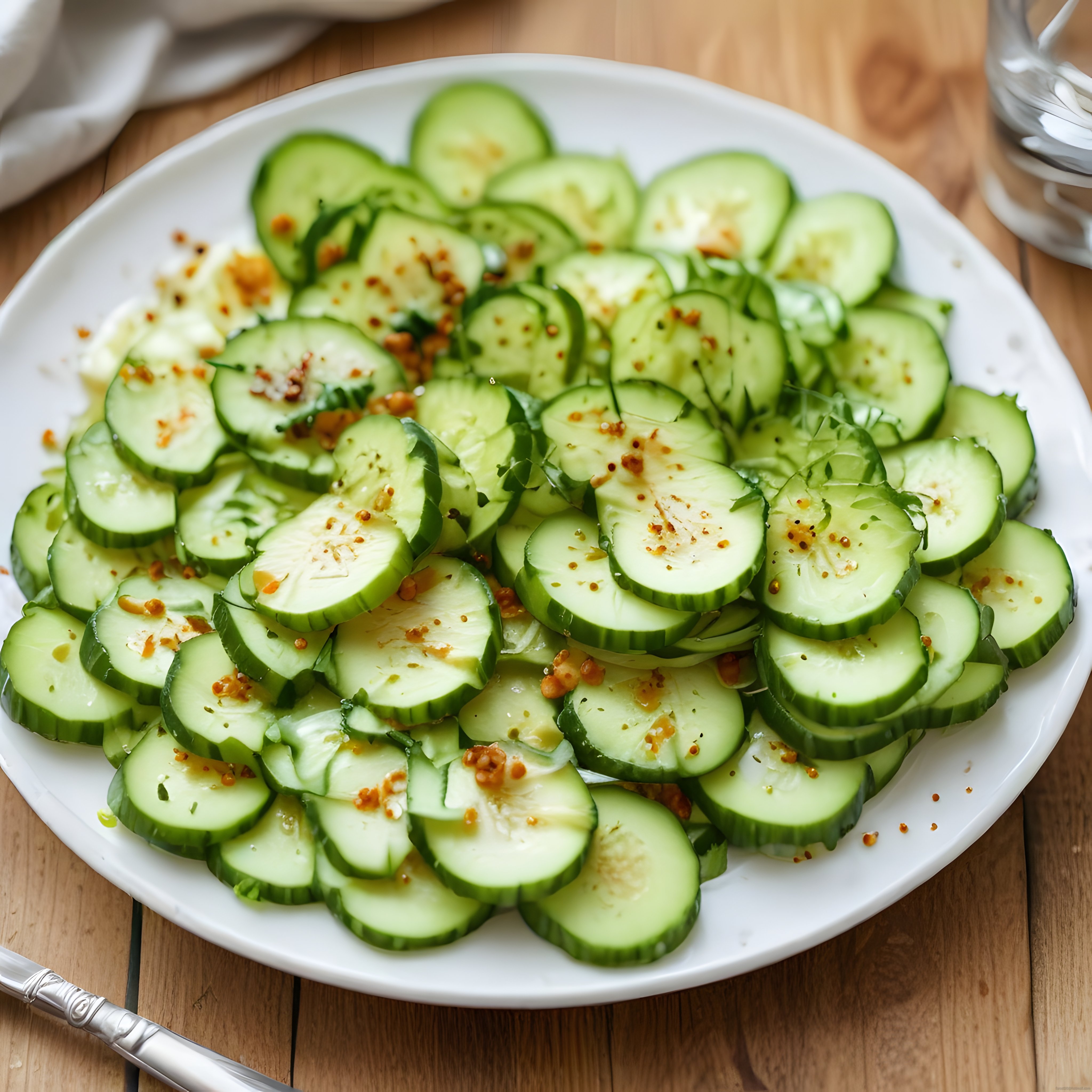 Taze Salatalık Salatası Tarifi: Baharatlı ve Soslu Pratik Meze Sunumu
