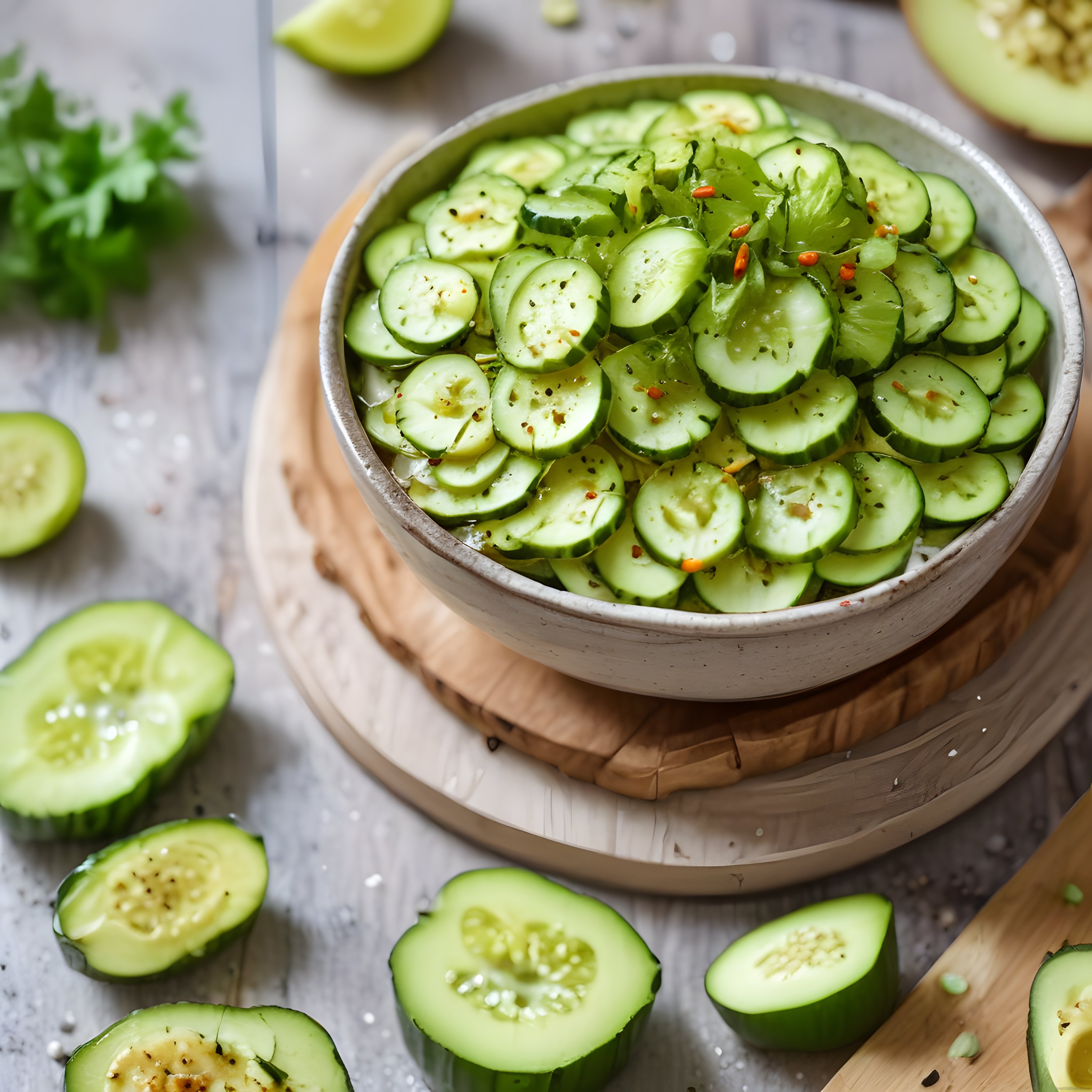 Taze Salatalık Salatası Tarifi: Limonlu ve Maydanozlu Sağlıklı Meze