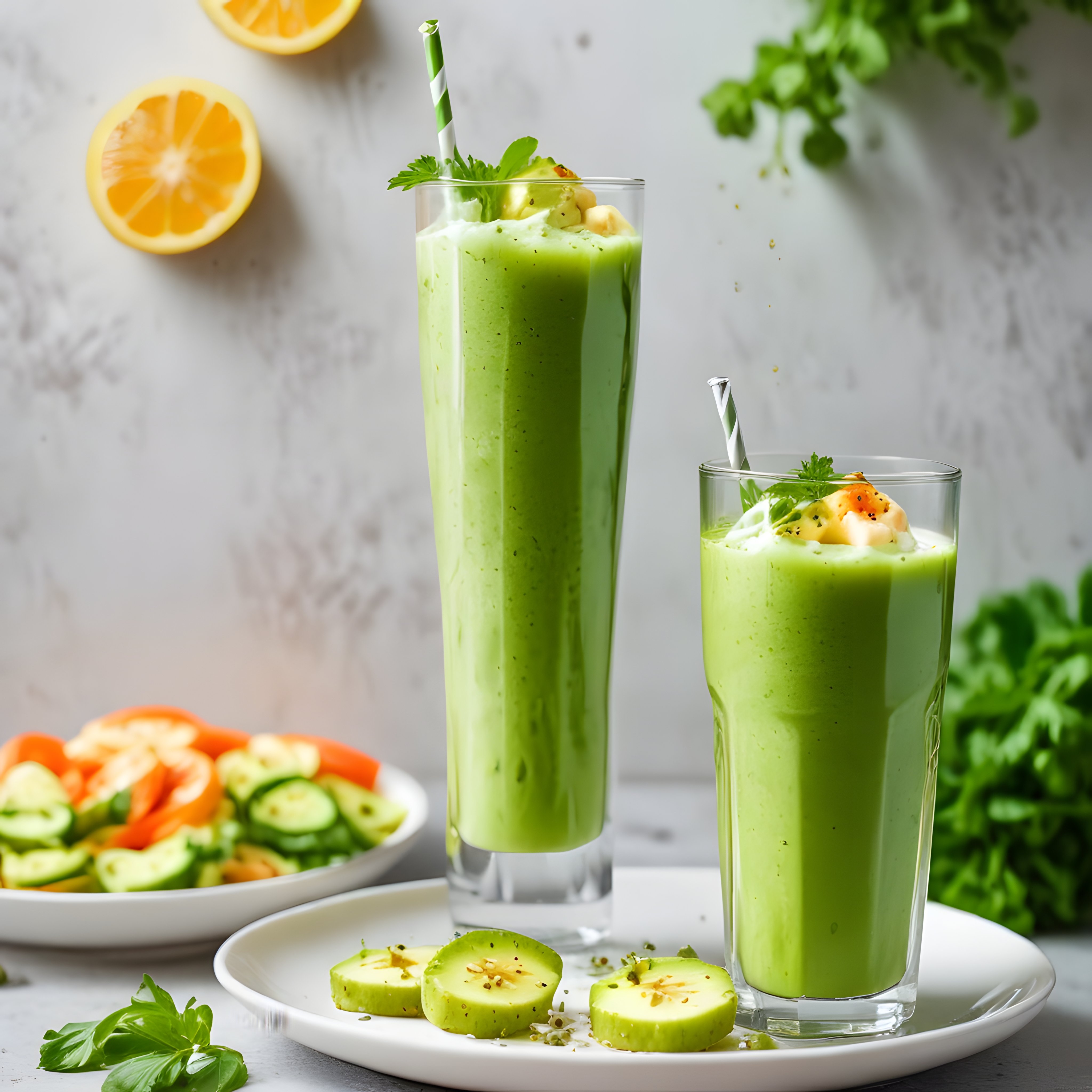 Taze Salatalık ve Limonlu Ferahlatıcı Yeşil Smoothie Tarifi