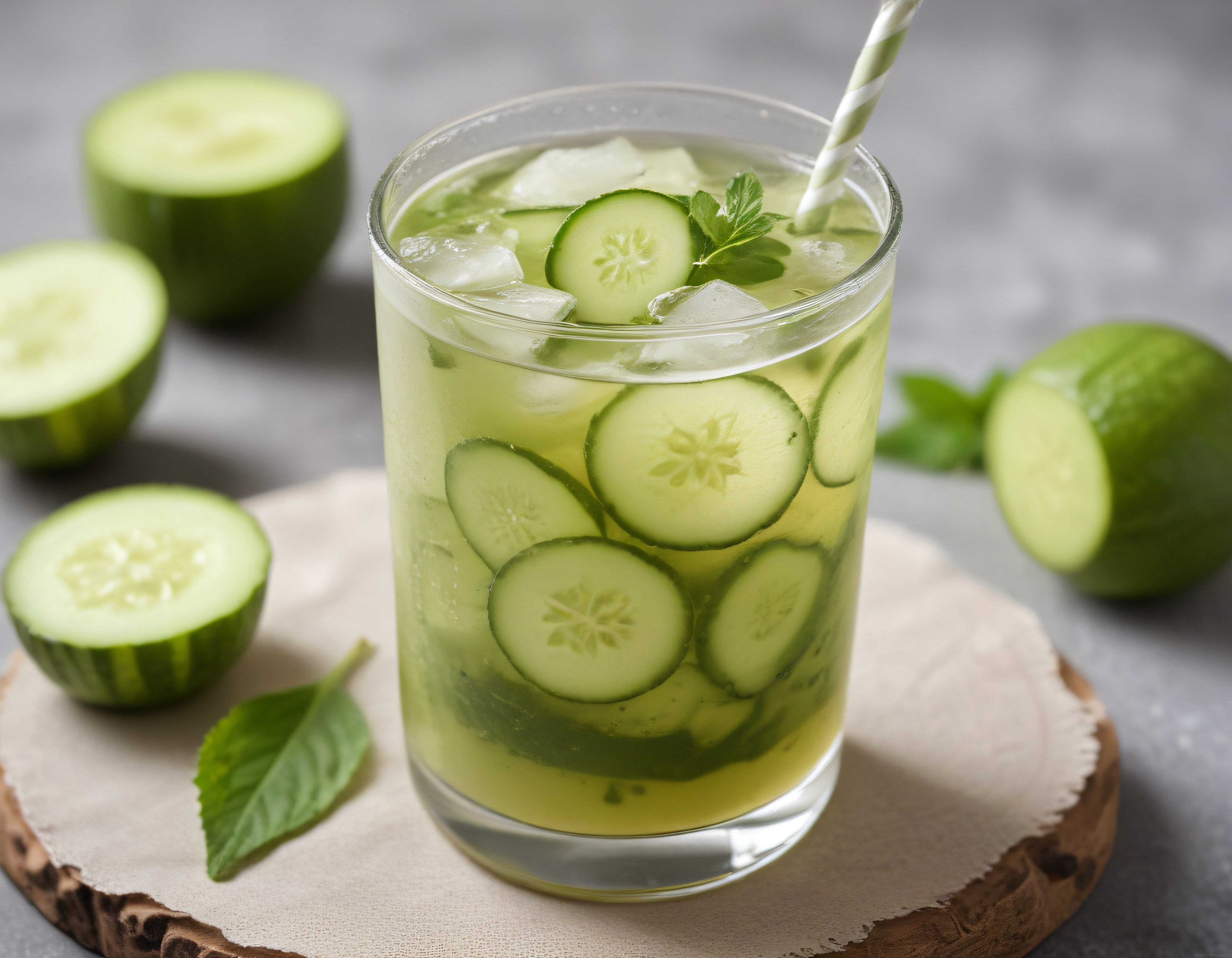 Taze Salatalık ve Nane ile Serinletici Ev Yapımı Detoks Suyu Tarifi