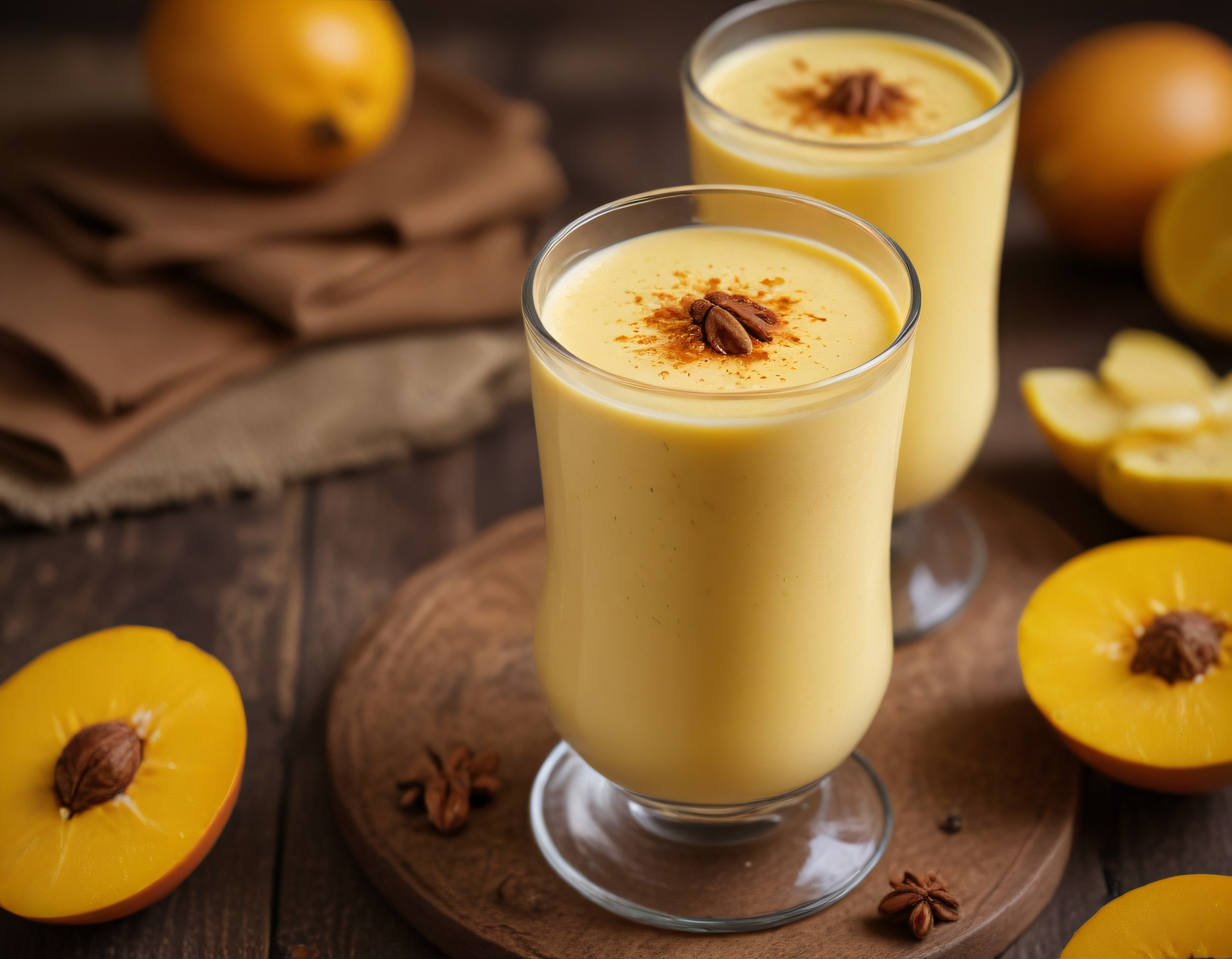 Taze Sarı Smoothie: Kremalı Yaz İçeceği ve Rustik Sunum Önerisi