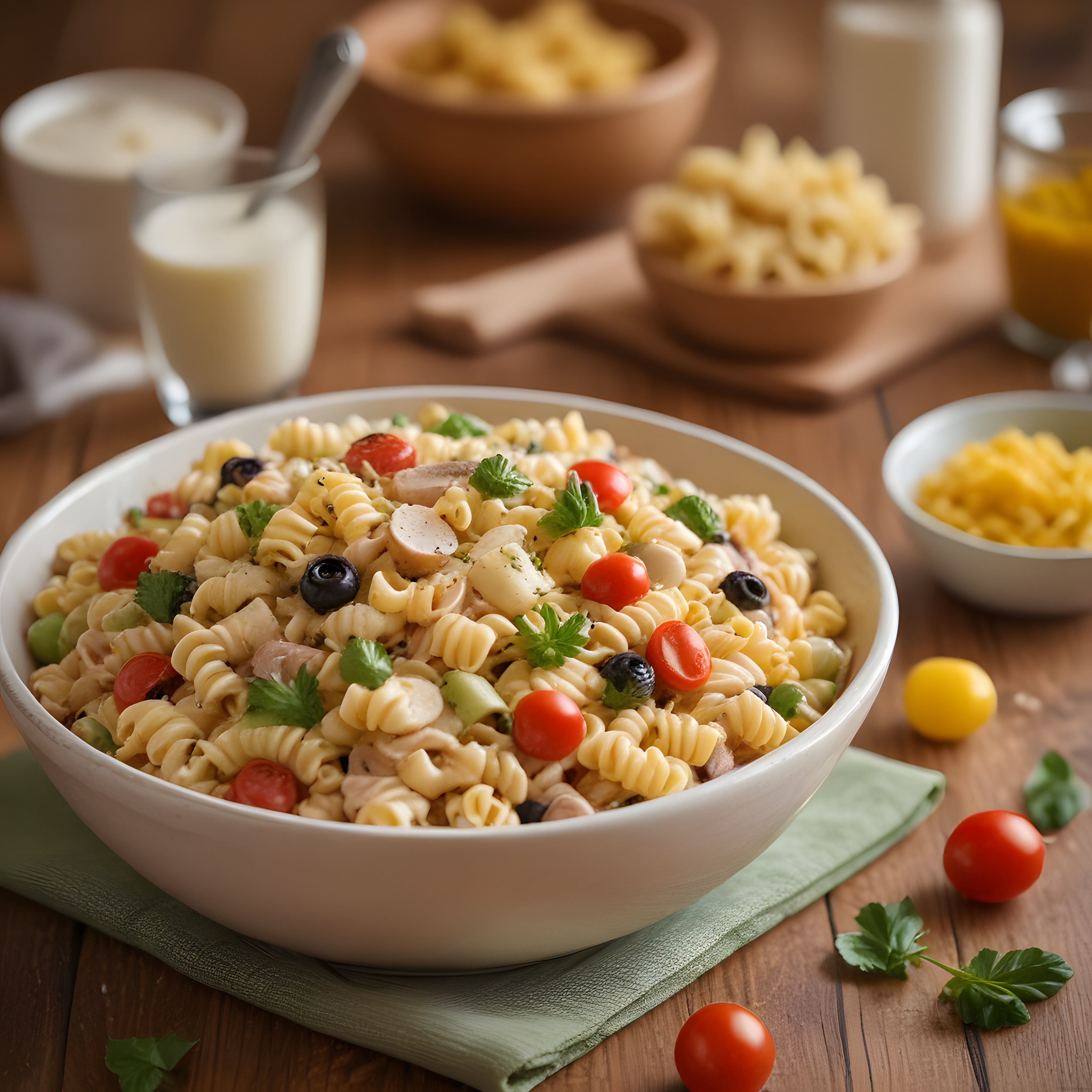 Taze Sebzeler ve Burgu Makarnayla Hazırlanan Lezzetli Makarna Salatası