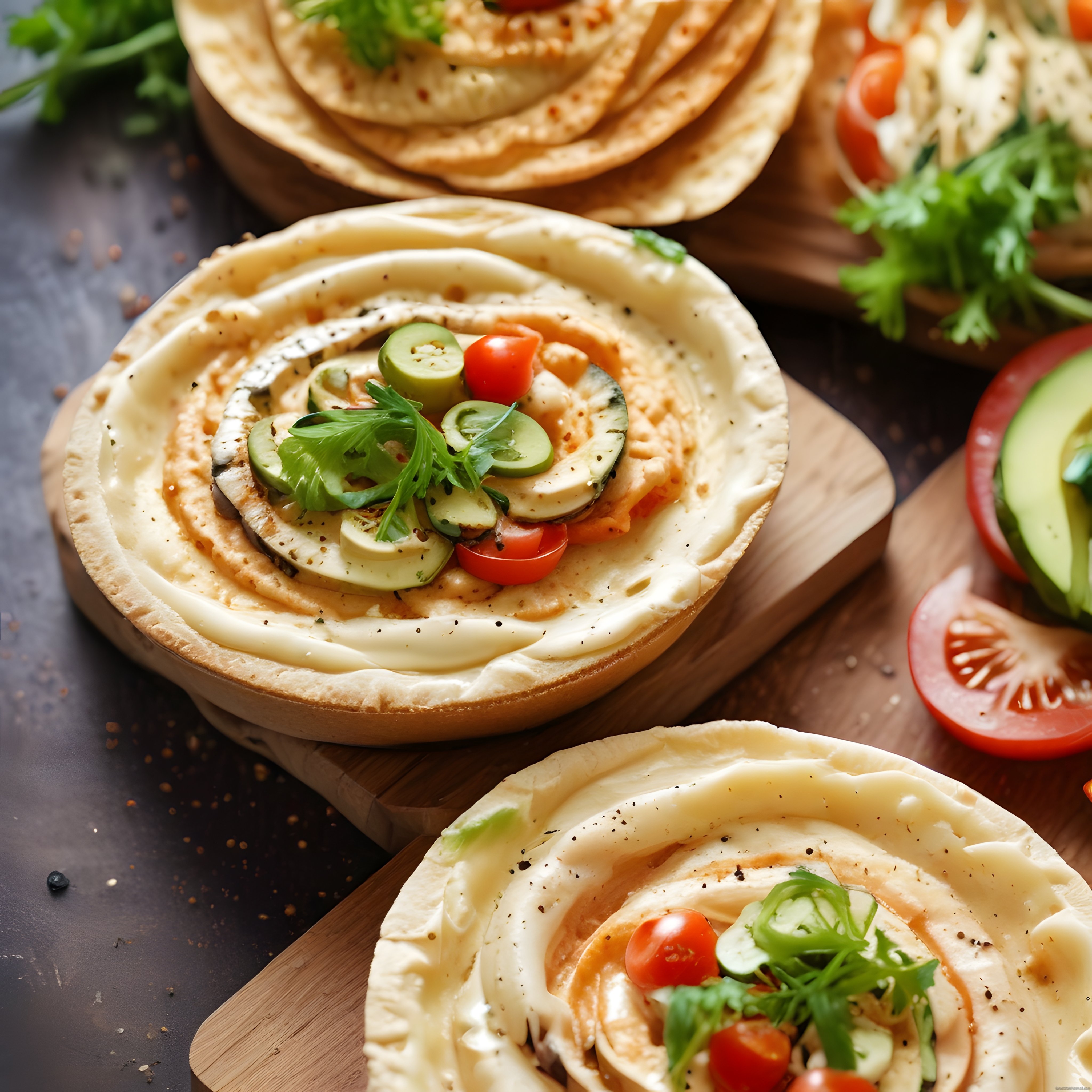 Taze Sebzeler ve Humuslu Ev Yapımı Tortilla: Sağlıklı ve Lezzetli Bir Öğün