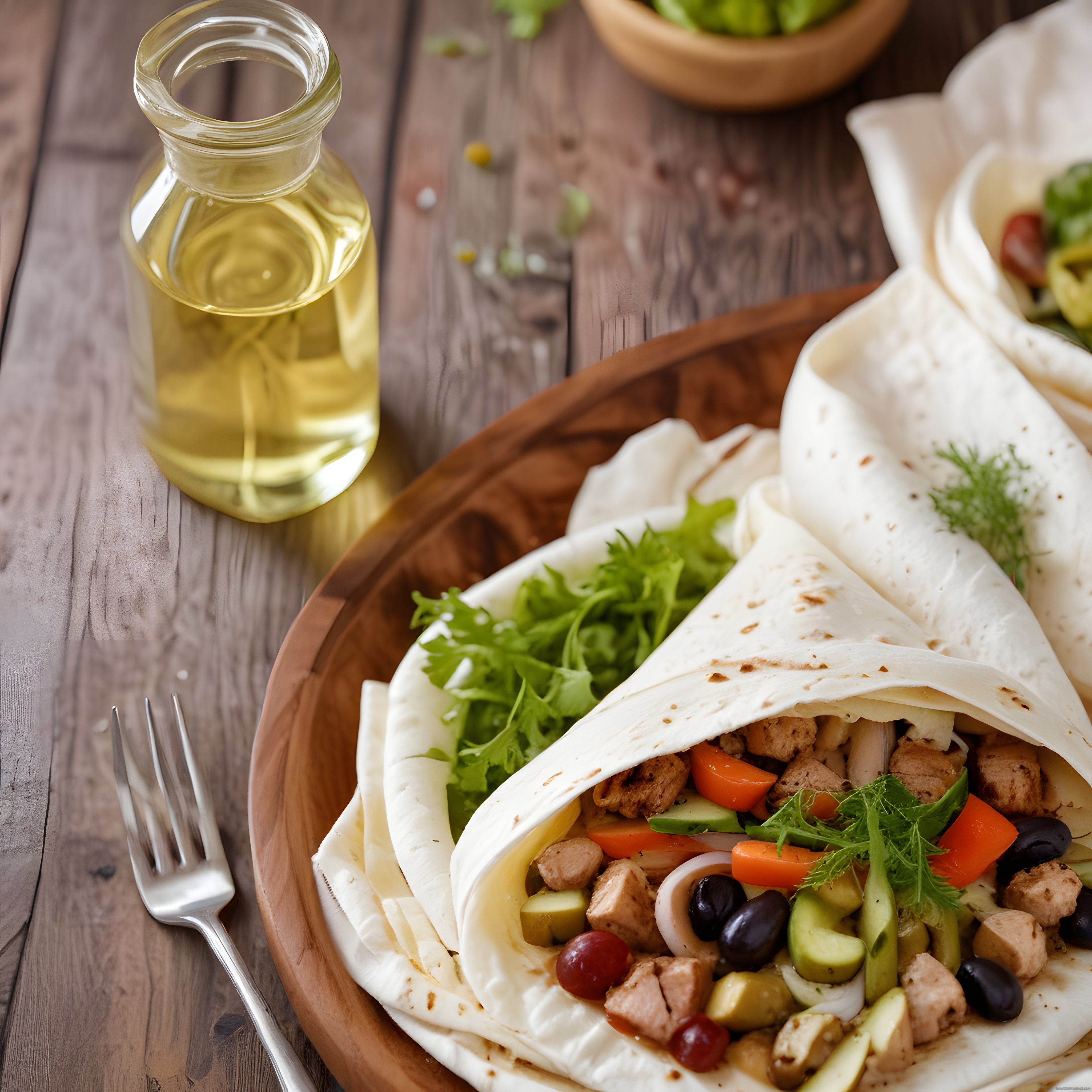 Taze Sebzeler ve Izgara Tavuk ile Hazırlanan Ev Yapımı Sağlıklı Wrap Tarifi