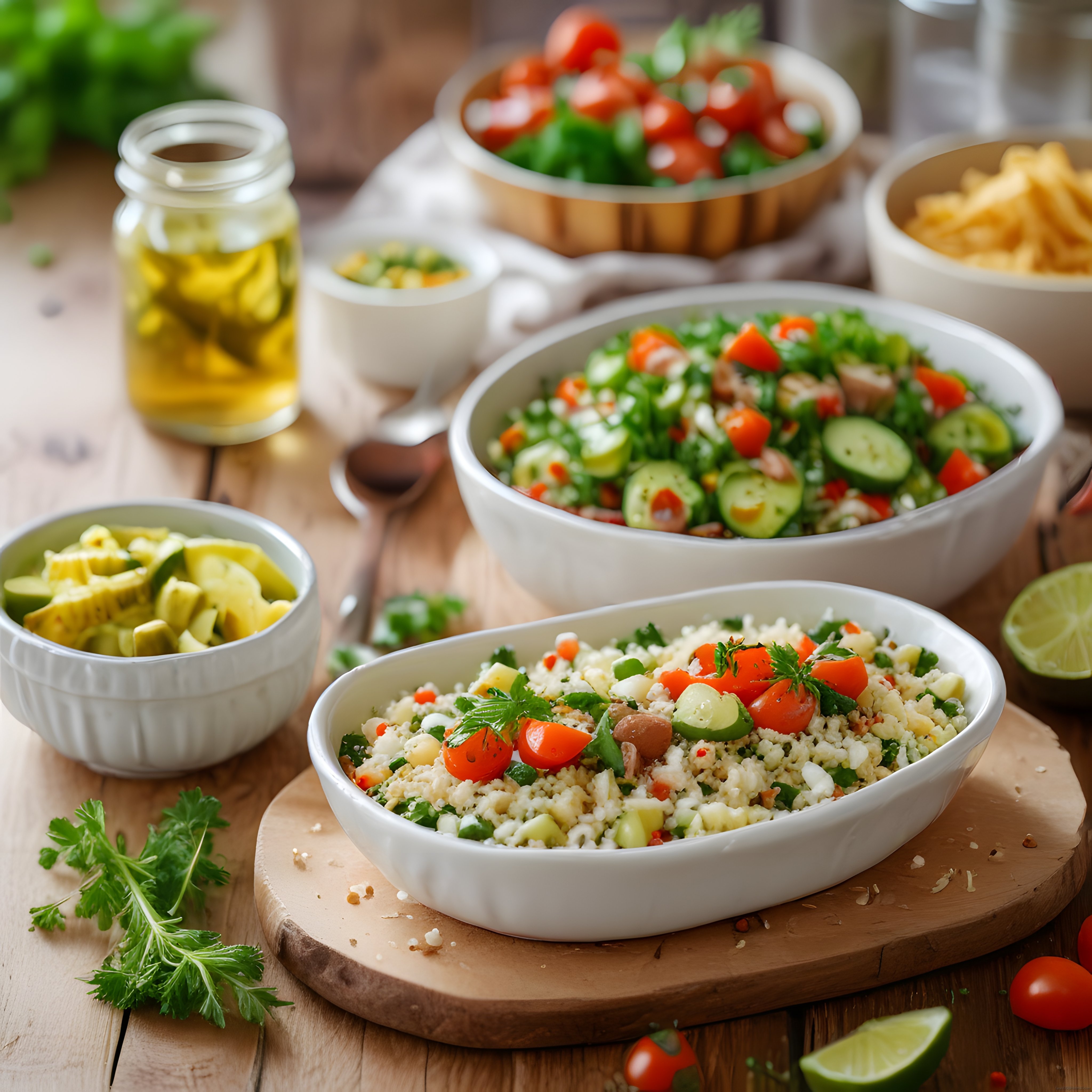 Taze Sebzelerden Hazırlanan Kinoalı Salata ve Avokado Meze Tarifleri
