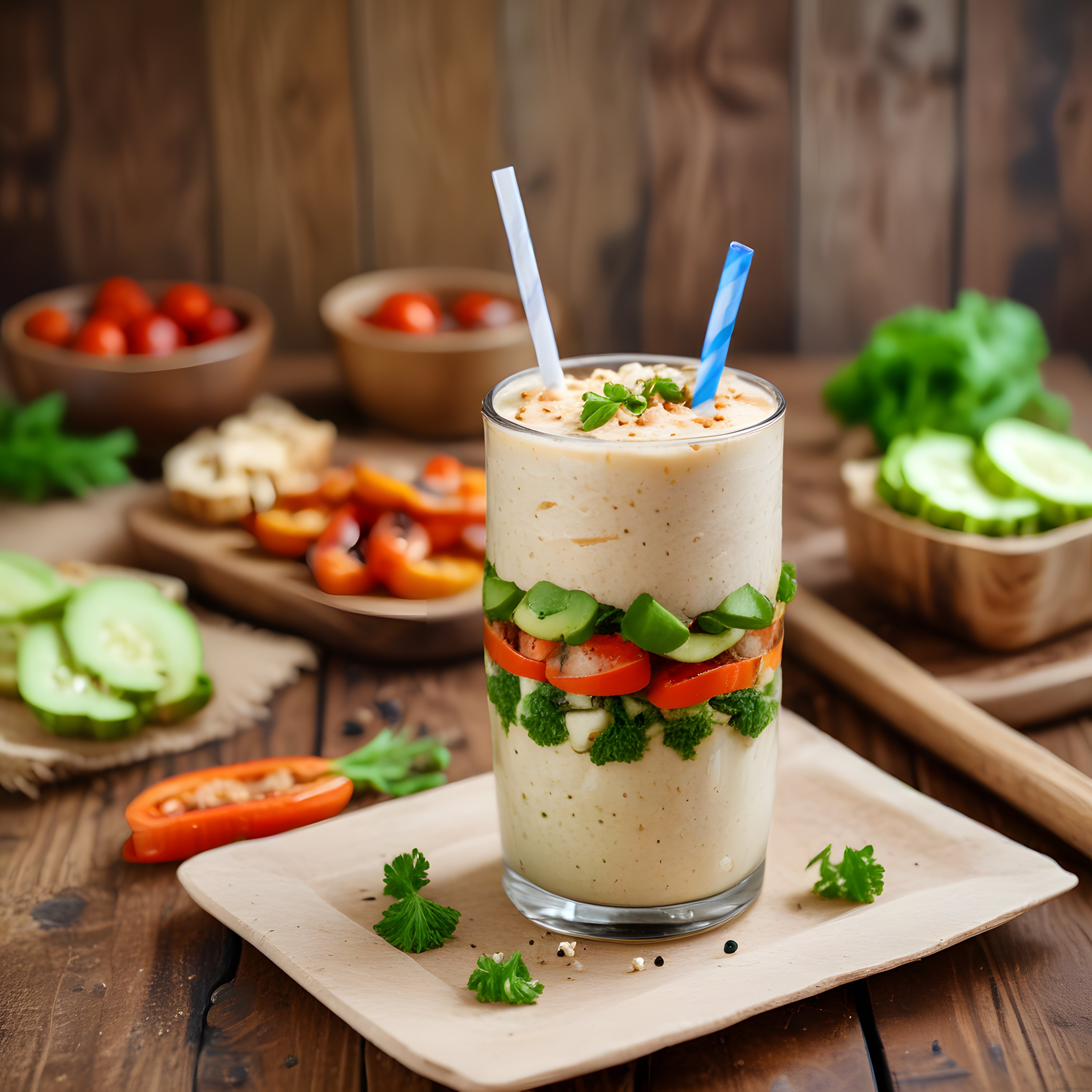 Taze Sebzelerle Hazırlanan Sağlıklı Detoks Smoothie Tarifi ve Sunumu