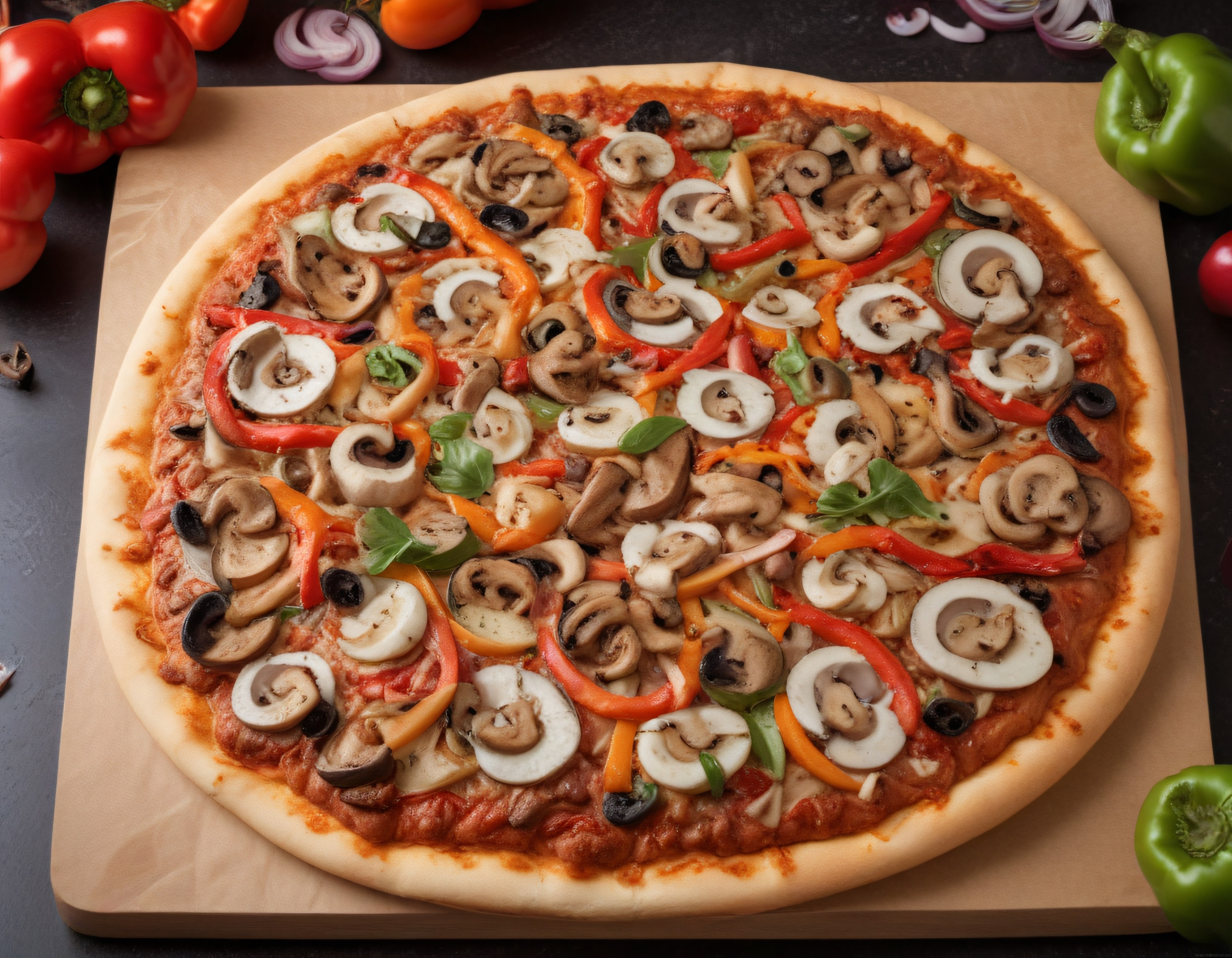 Taze Sebzelerle Süslenmiş Nefis İtalyan Pizza Tarifi ve Sunum Önerileri