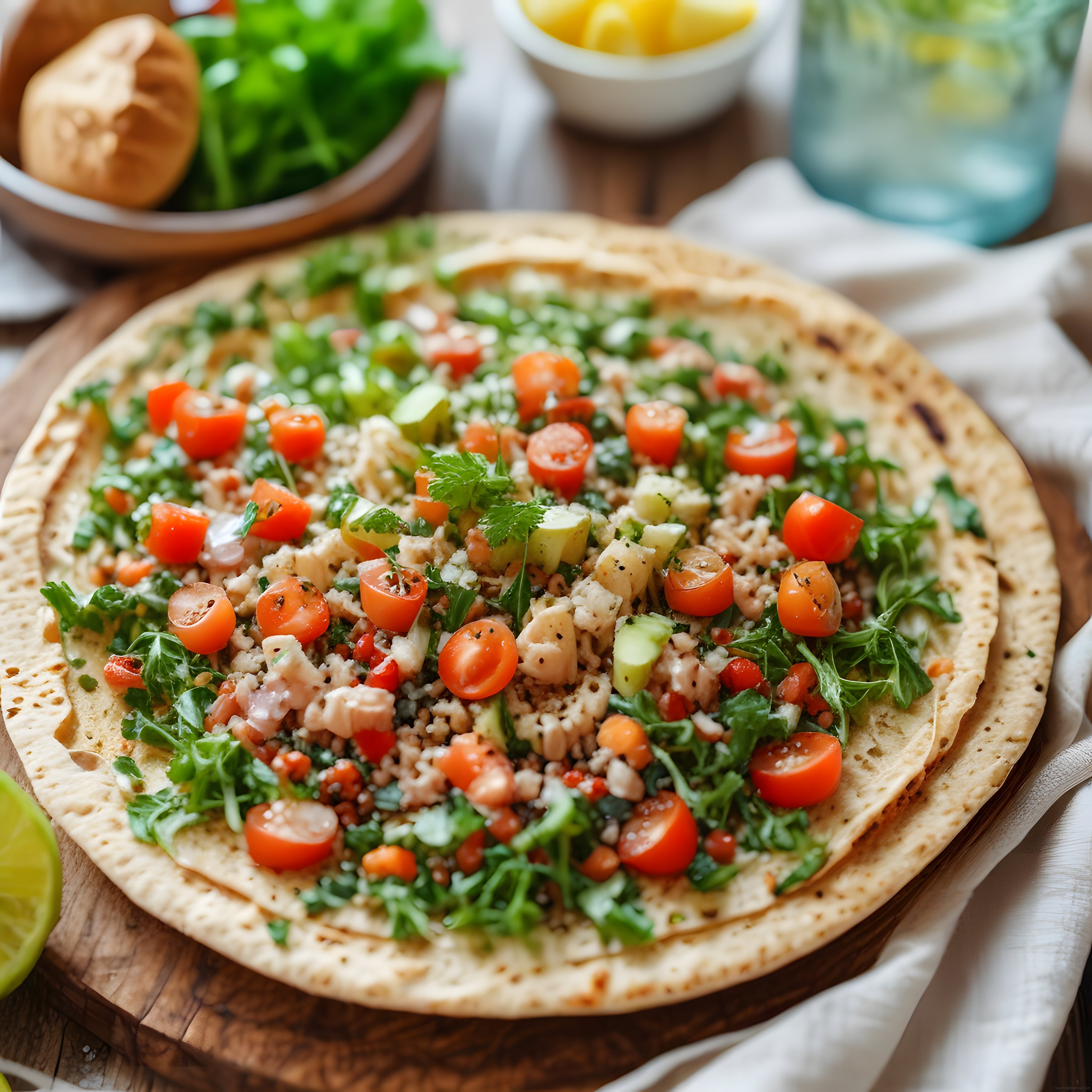 Taze Sebzeli Tavuklu Ev Yapımı Tortilla Pizza Tarifi: Sağlıklı ve Pratik