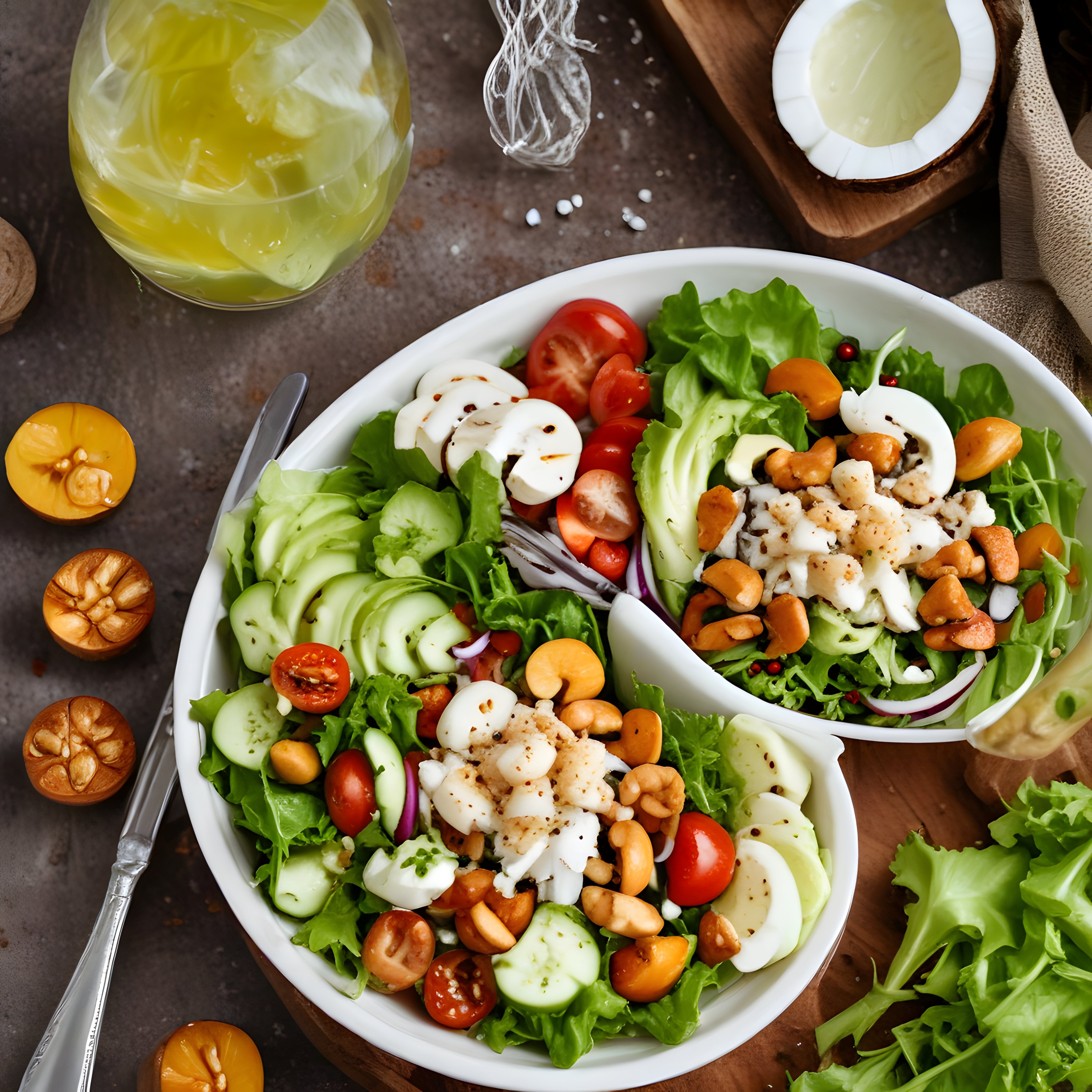 Taze Sebzeli ve Cevizli Sağlıklı Salata Tarifi: Besleyici ve Lezzetli