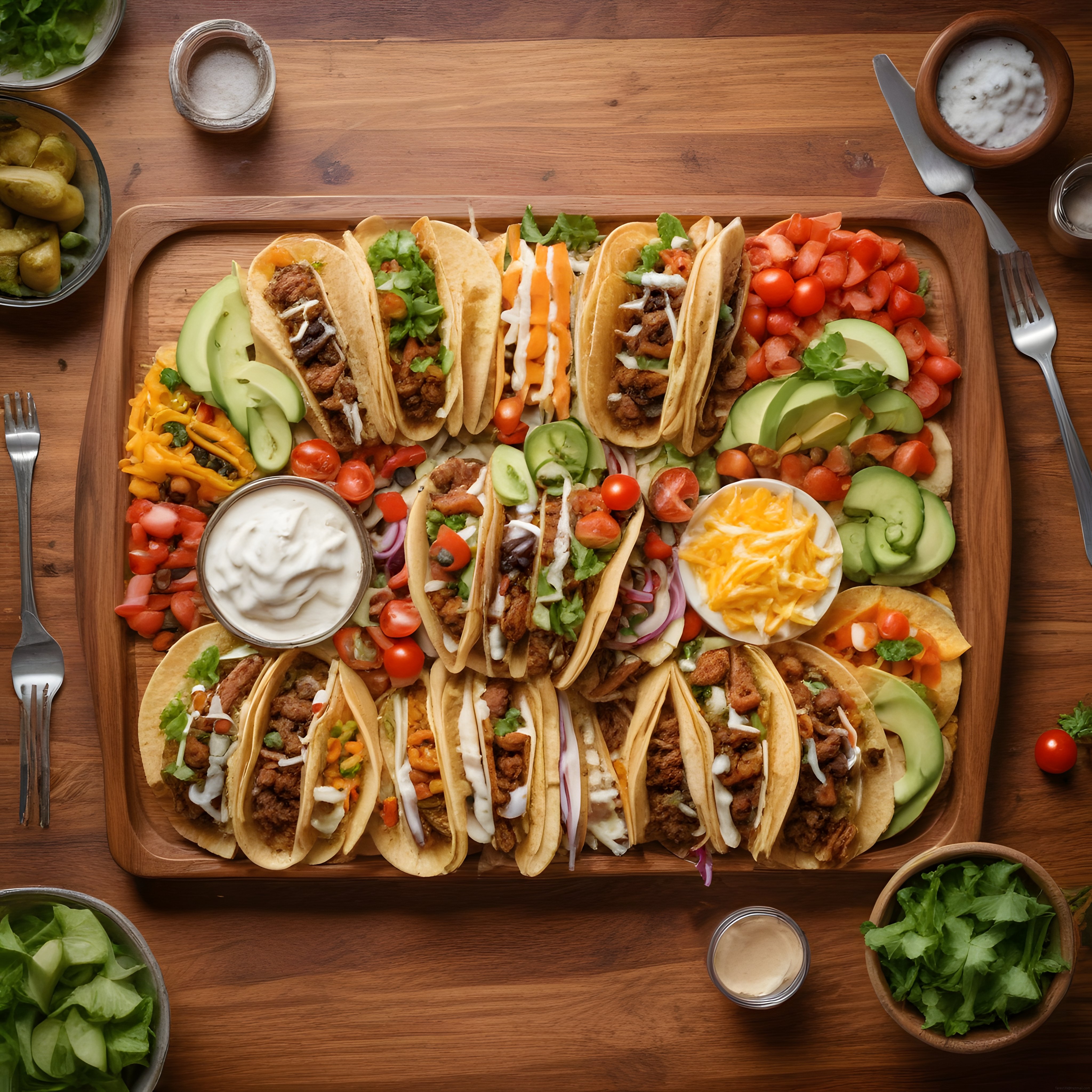 Taze Sebzeli ve Etli Tacos Sunumu: Meksika Mutfağından Eşsiz Lezzet