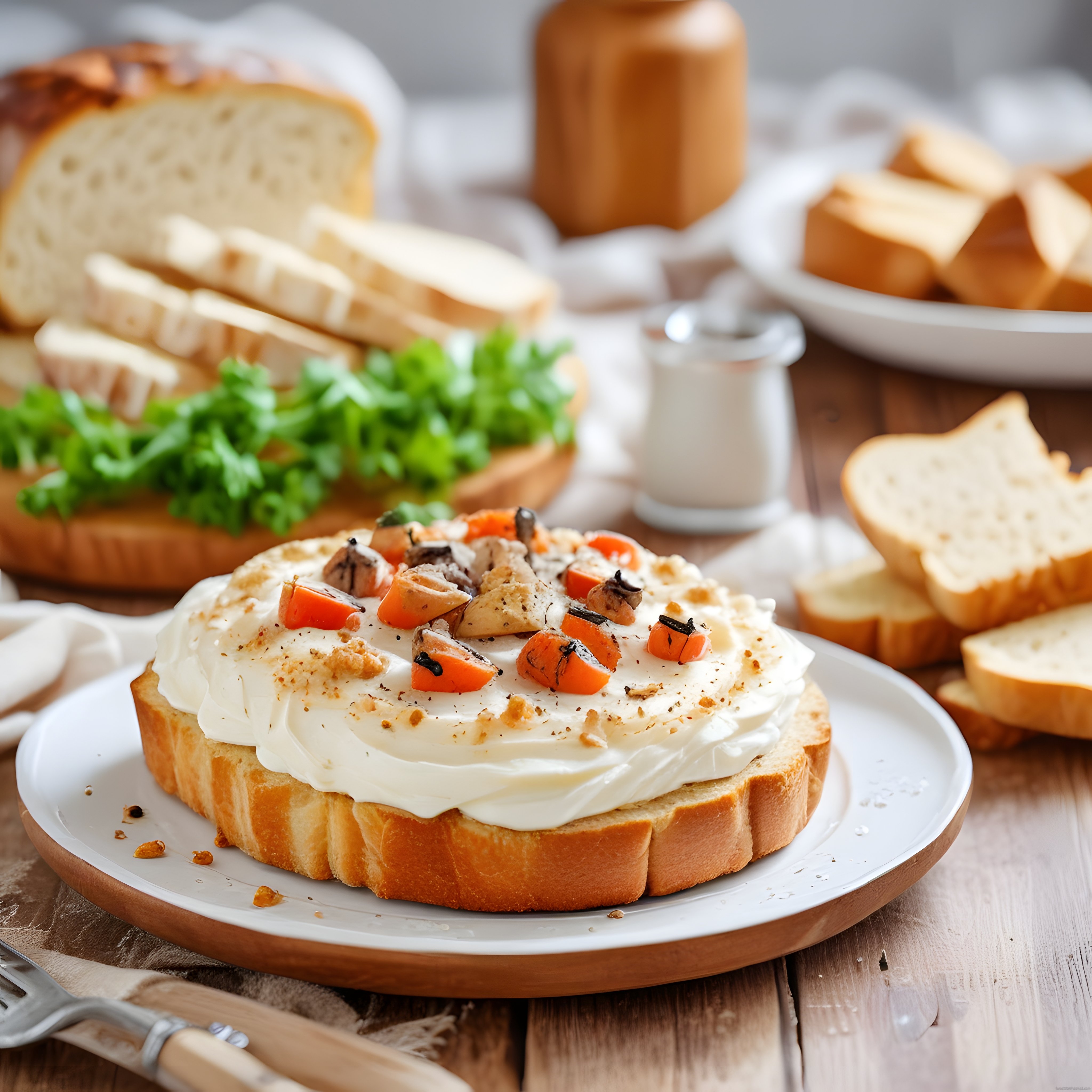 Taze Sebzeli ve Krem Peynirli Ekmek Üstü: Pratik Kahvaltılık Tost Tarifi