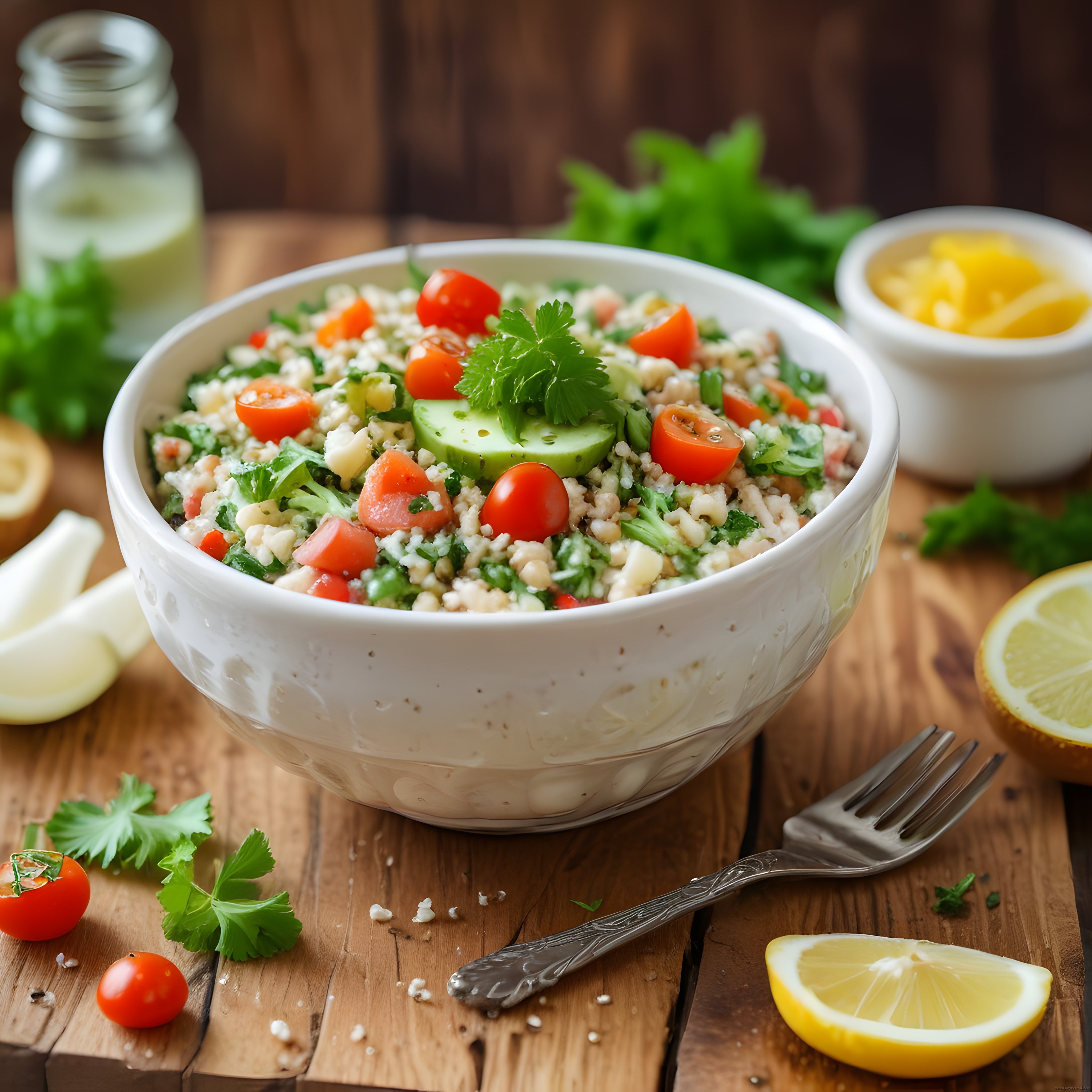Taze Sebzeli ve Peynirli Kuskus Salatası: Sağlıklı ve Lezzetli Tarif