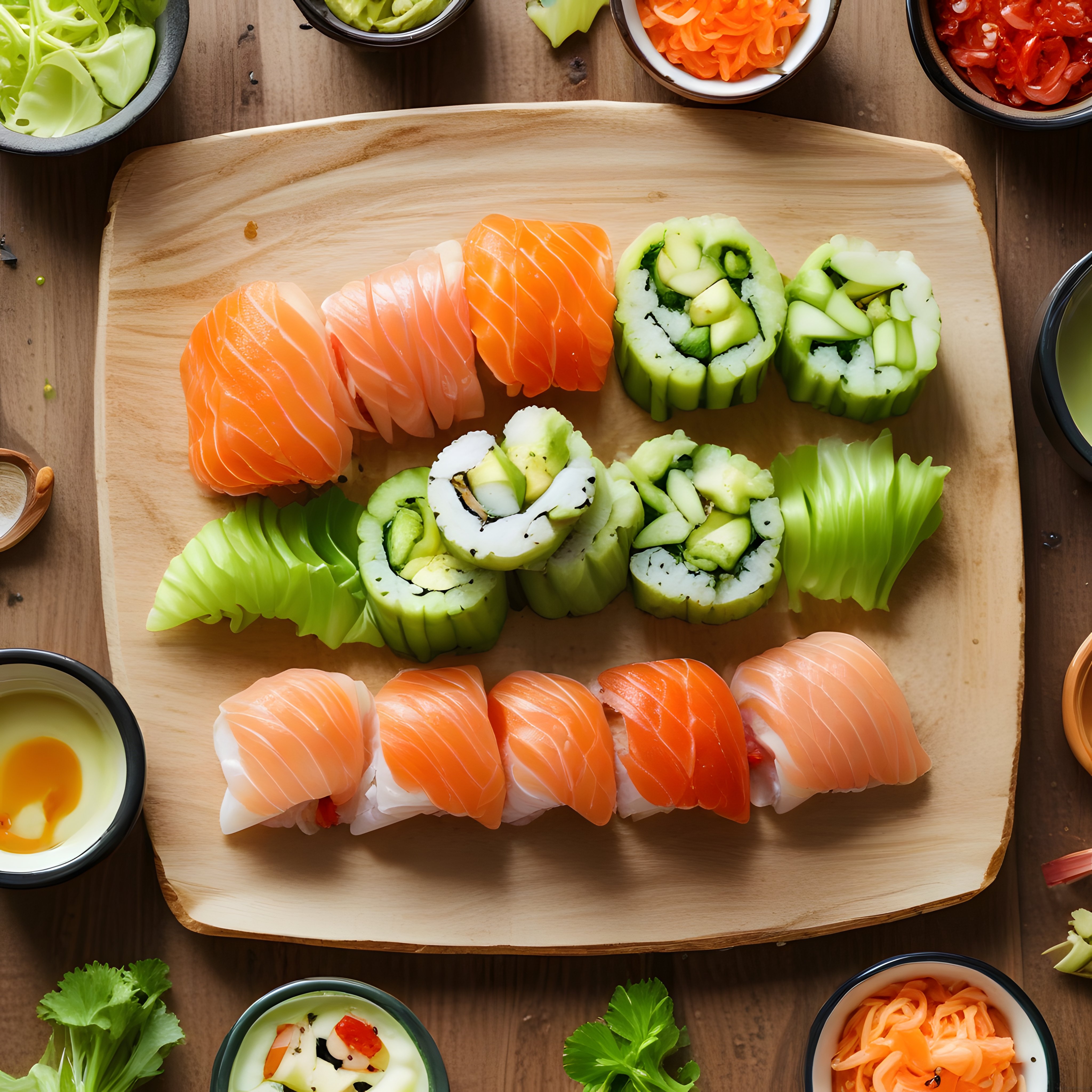 Taze Somon ve Avokadolu Sushi Çeşitleriyle Japonya'dan Eşsiz Bir Lezzet Şöleni