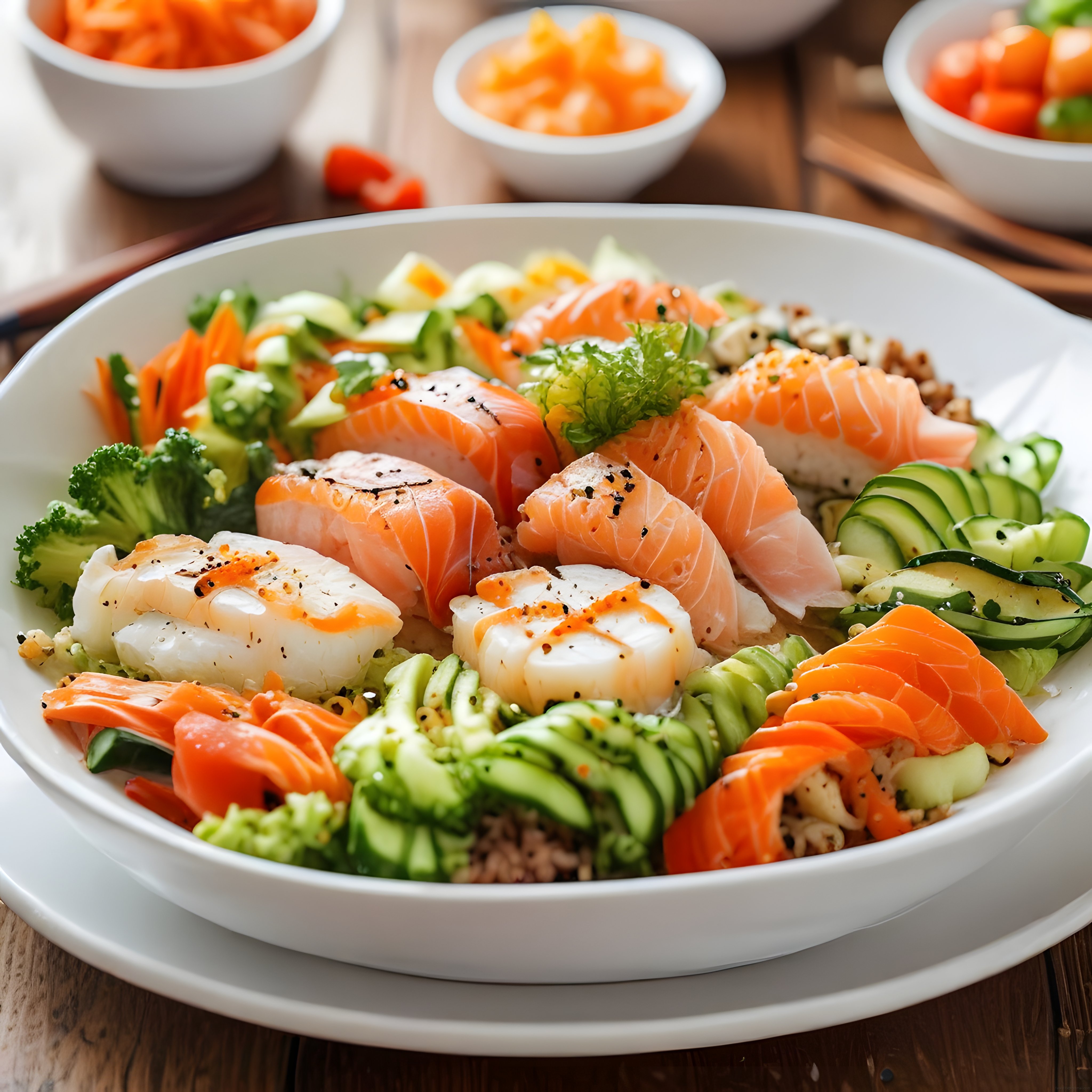 Taze Somonlu ve Karidesli Poke Bowl: Sağlıklı Beslenmenin En Lezzetli Hali