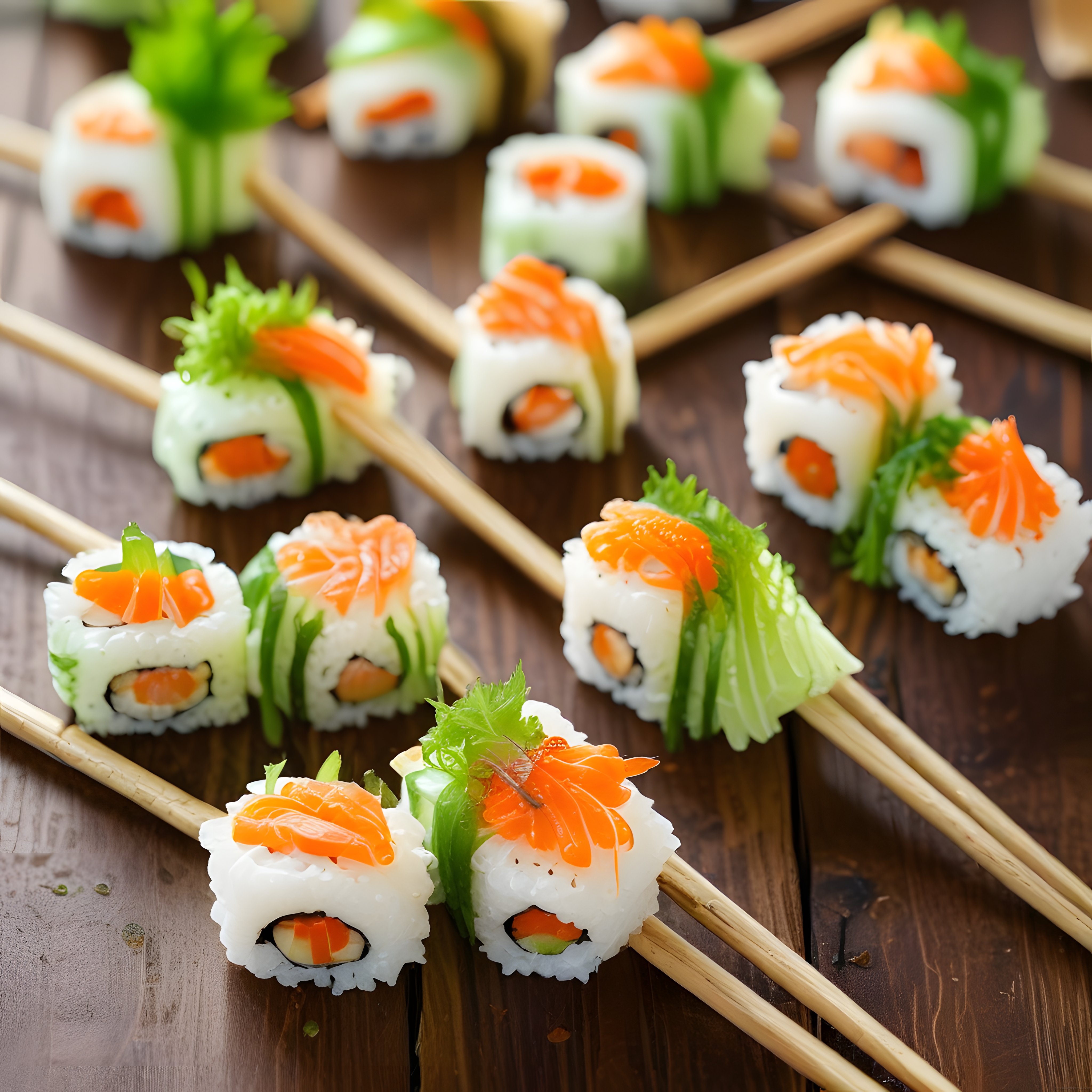 Taze Somonlu ve Salatalıklı Sushi Ruloları ile Efsanevi Japon Lezzeti