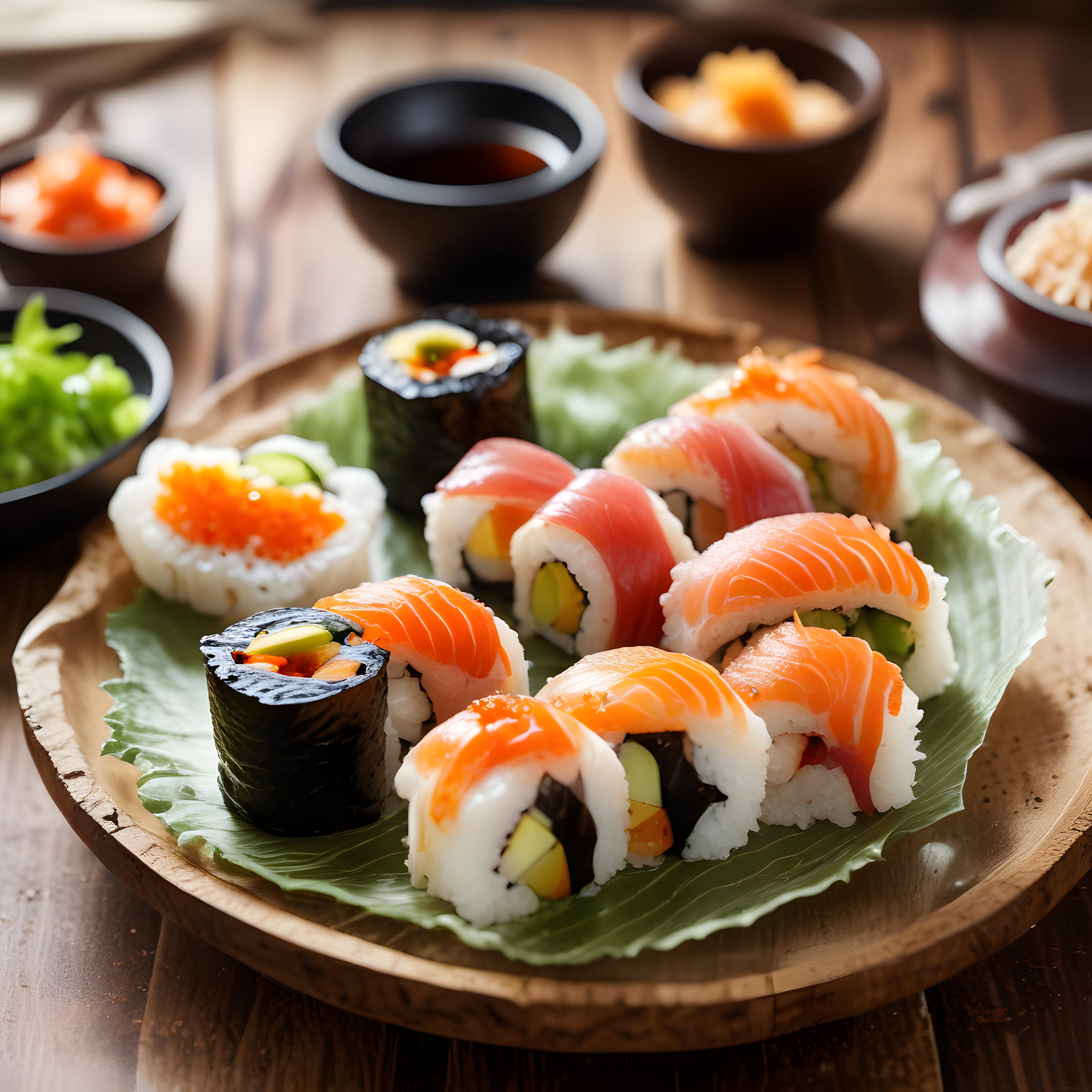 Taze Somonlu ve Ton Balıklı Sushi Çeşitleri: Japon Mutfağından Şık Bir Sunum