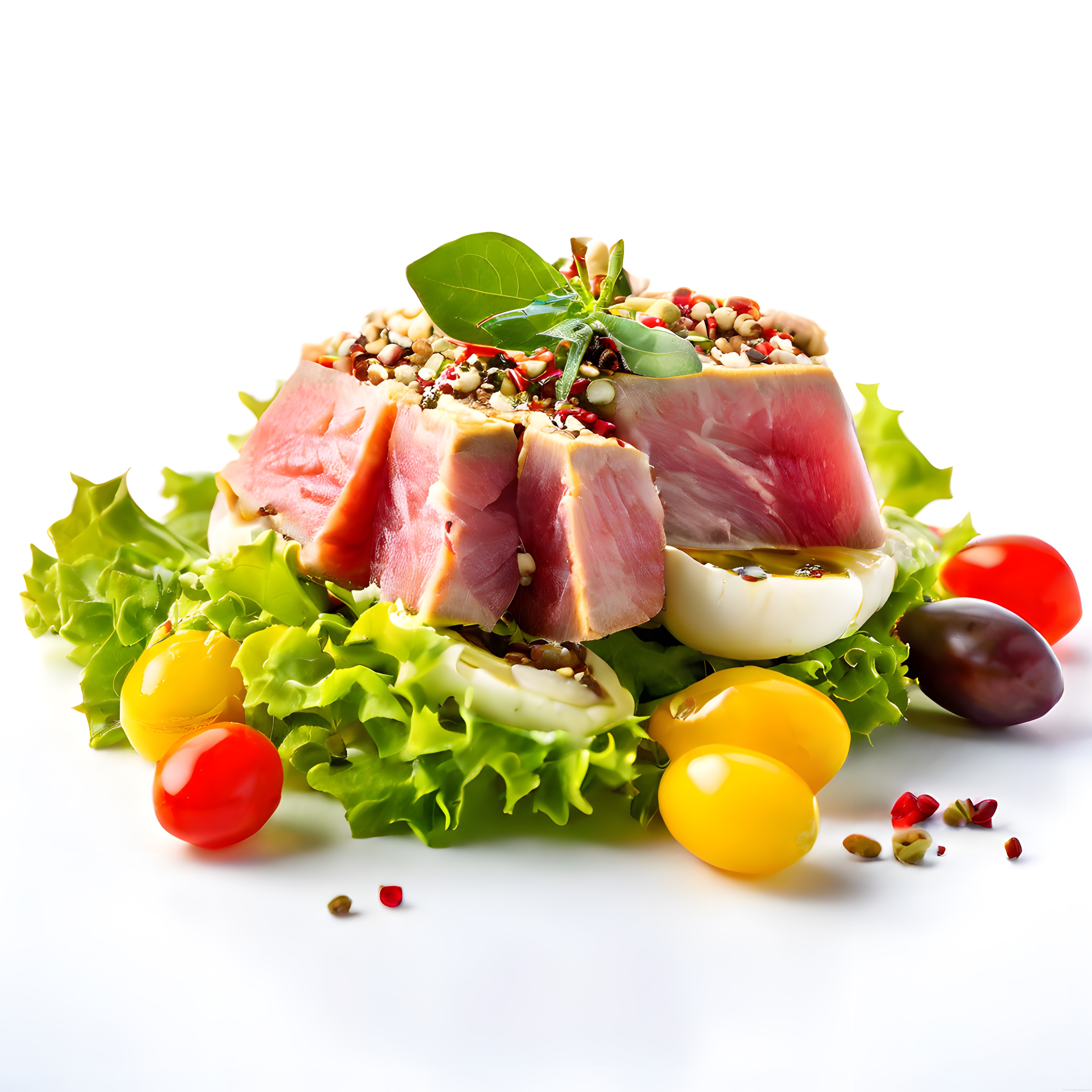 Taze Ton Balığı ve Mozzarella Peyniriyle Hazırlanan Şık Meze Tabağı