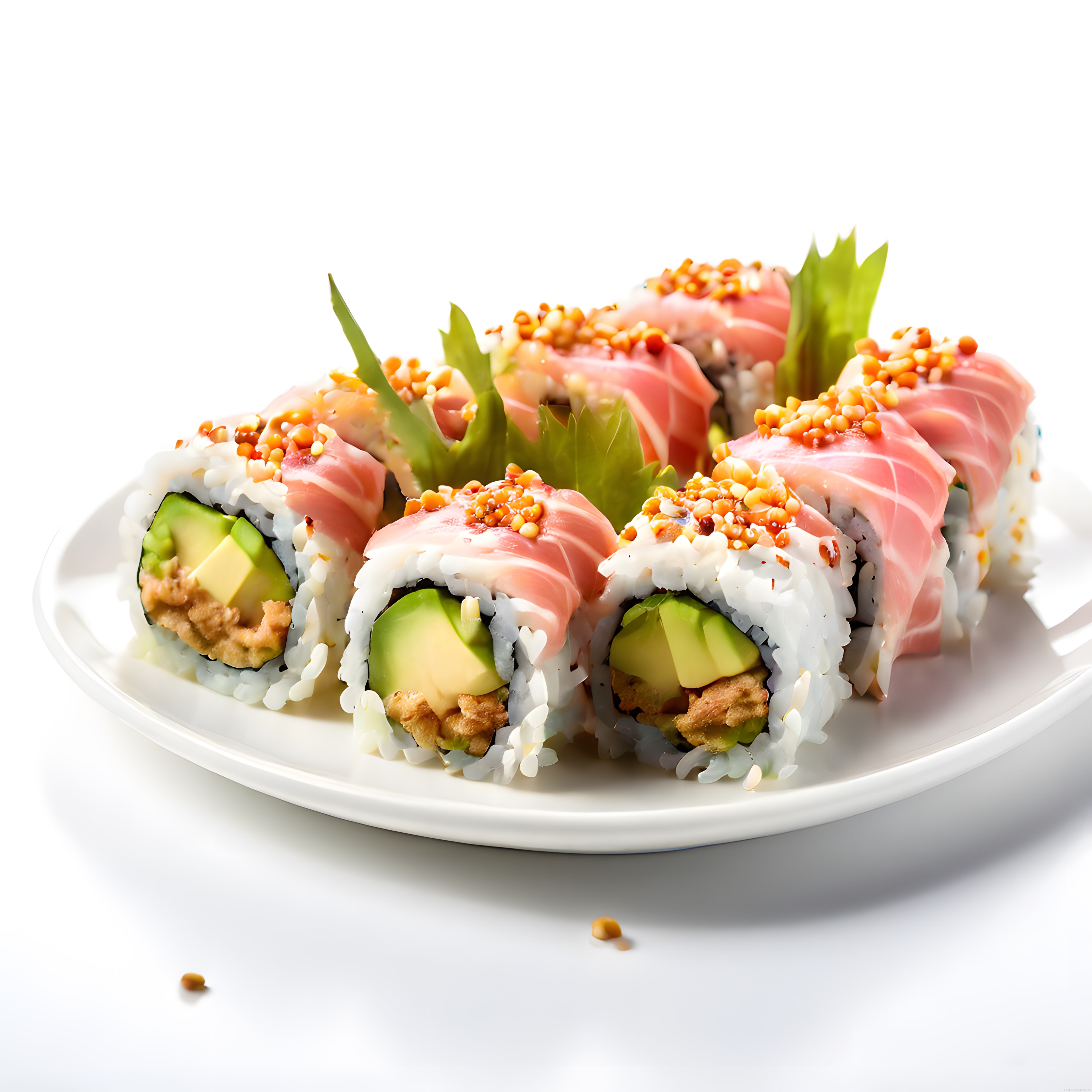 taze ton balıklı avokadolu sushi rulosu japon mutfağından eşsiz lezzet