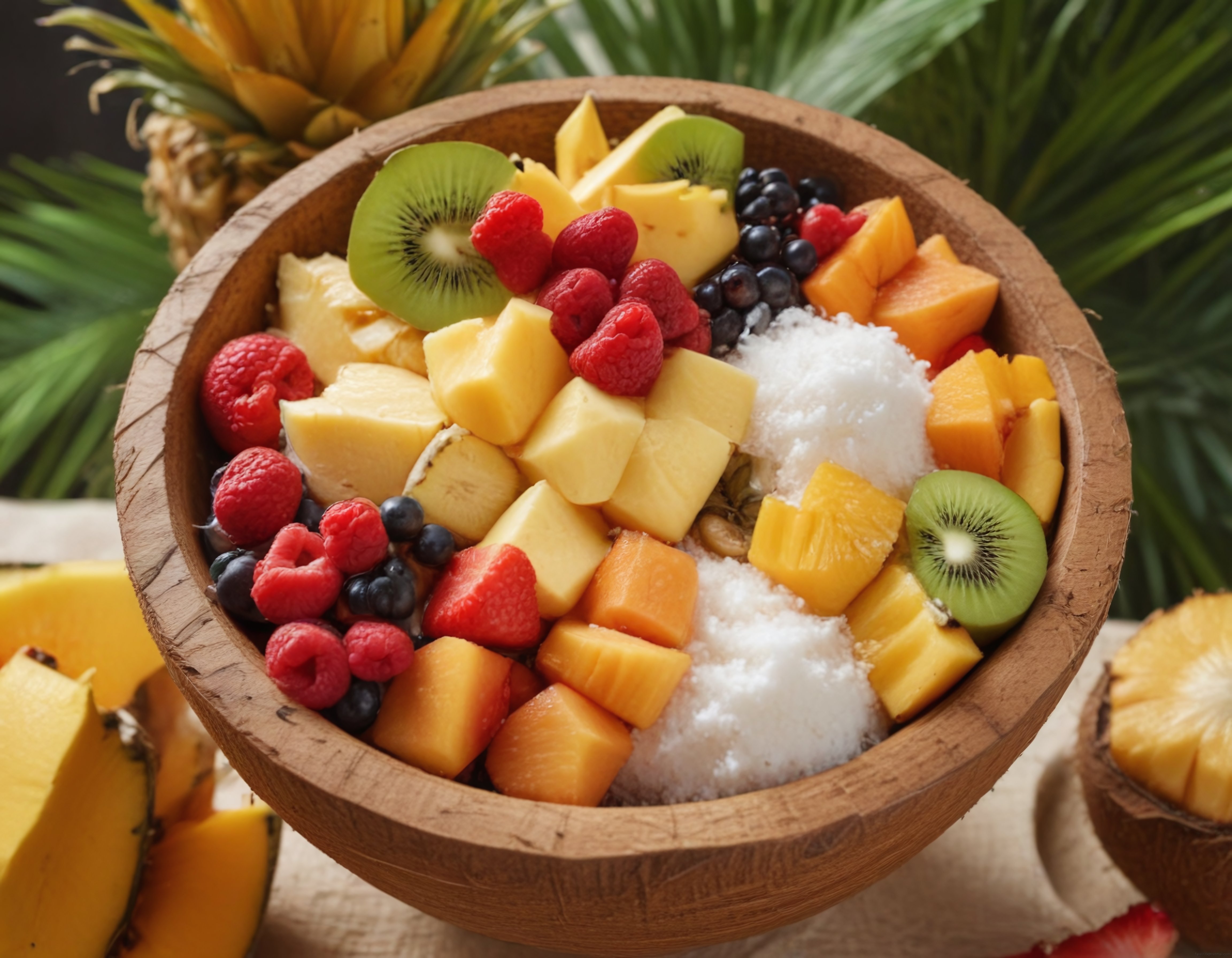 Taze Tropikal Meyveli Smoothie Bowl: Sağlıklı ve Renkli Kahvaltı Kasesi