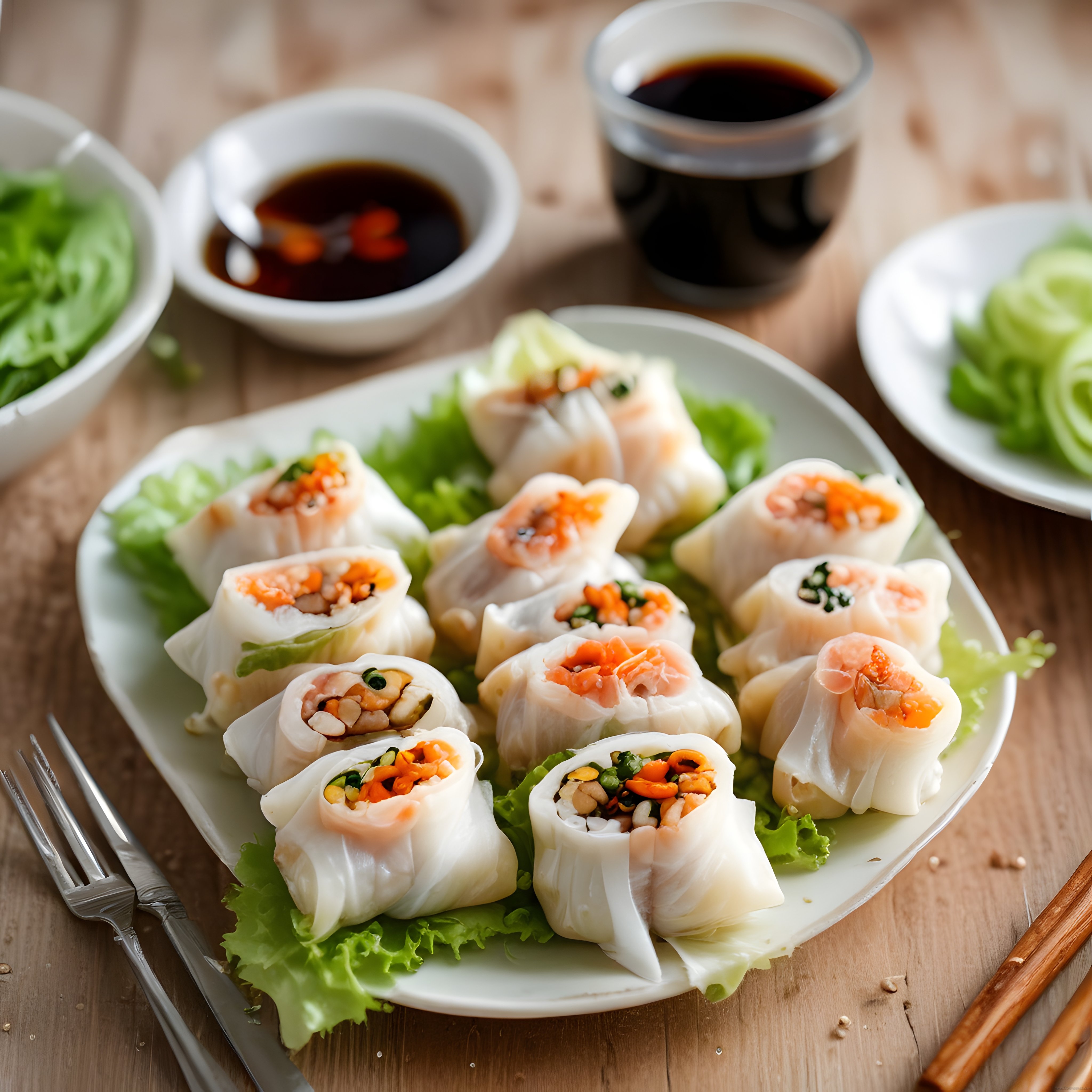 Taze Vietnam Bahar Ruloları: Karidesli Şeffaf Spring Roll ve Dip Sosu Tarifi