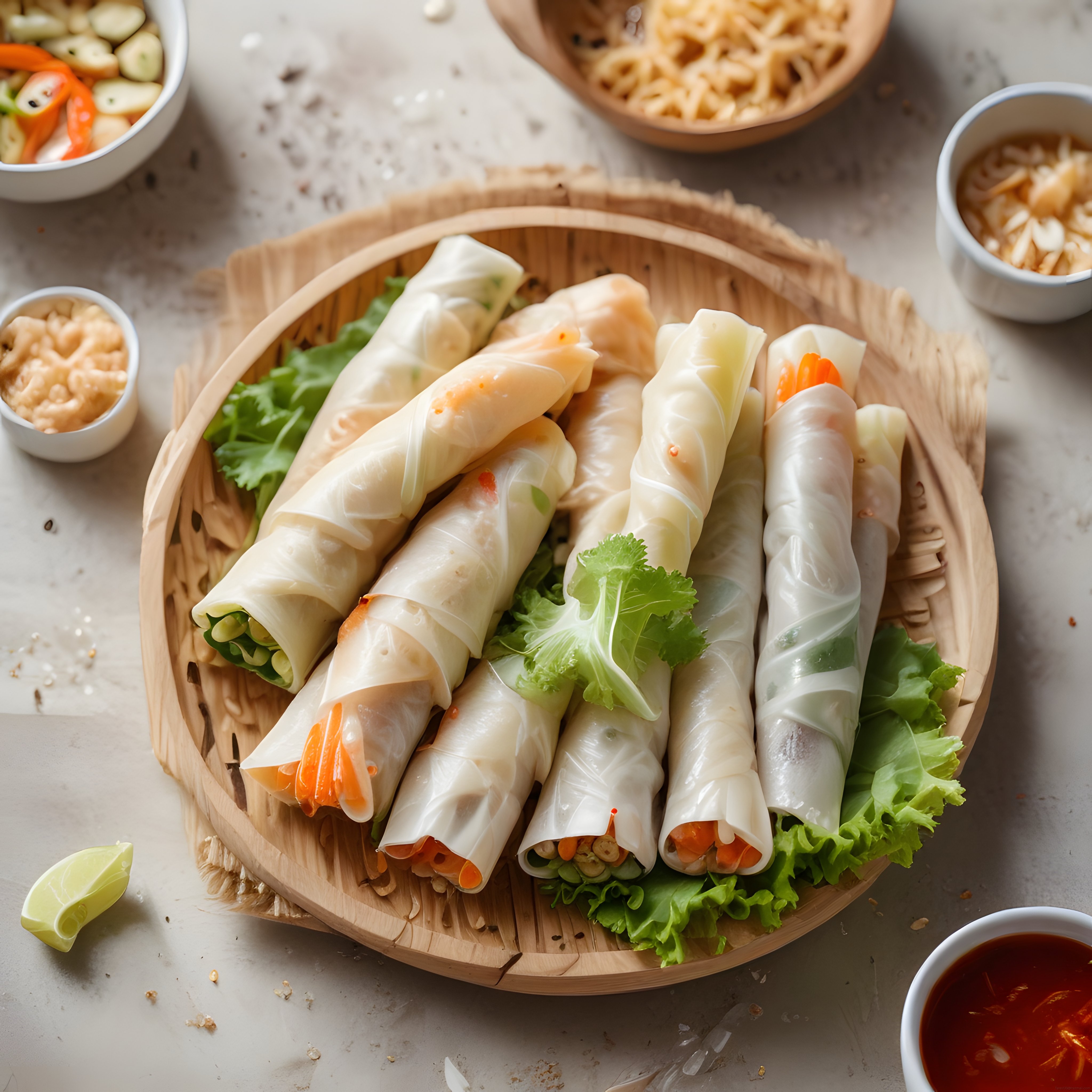 Taze Vietnam Spring Rolls Tarifi: Şeffaf Pirinç Kağıdında Sağlıklı Rulolar