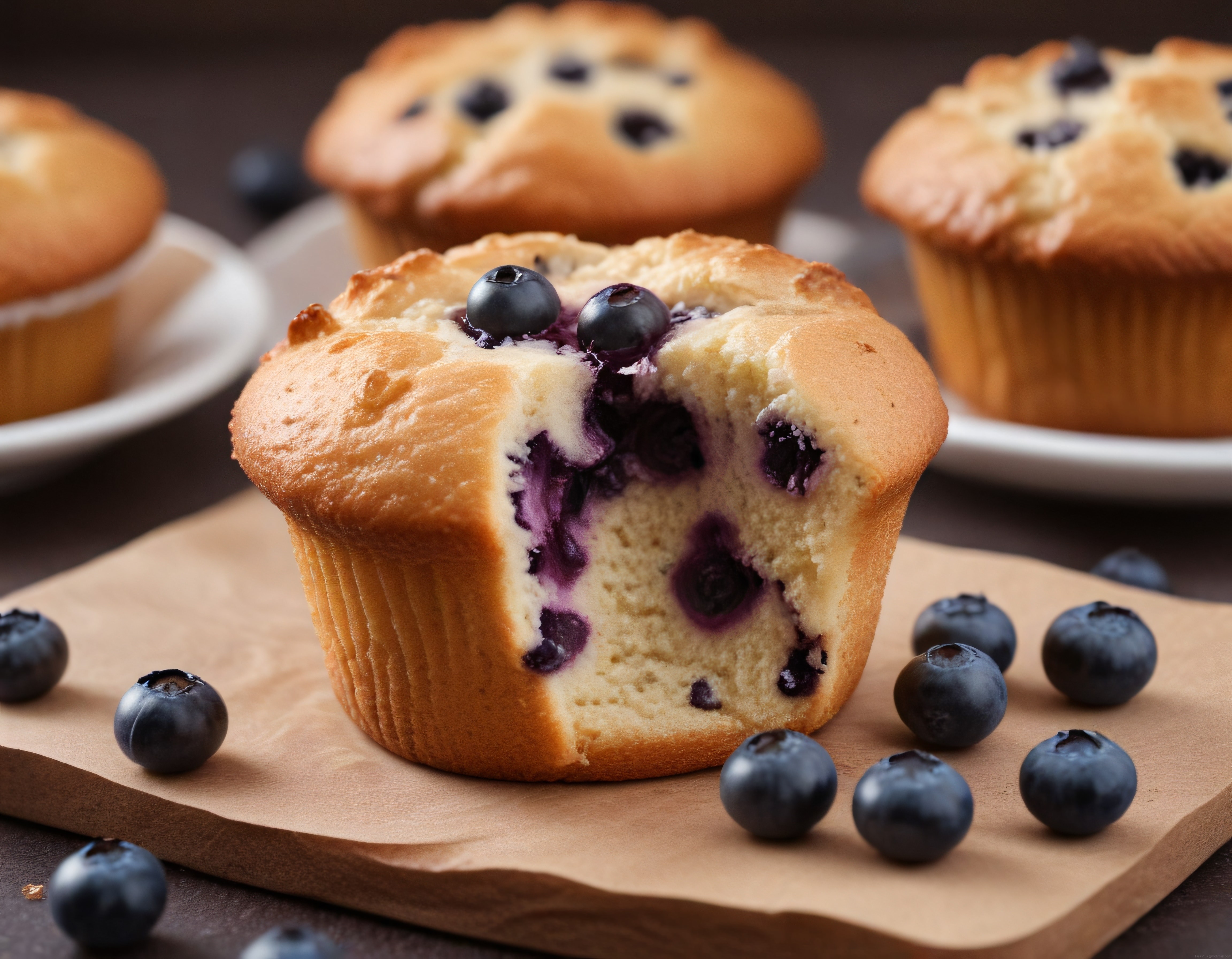 Taze Yaban Mersinli Muffin: Kahvaltı Sofralarına Yakışan Pratik Tatlı Tarifi