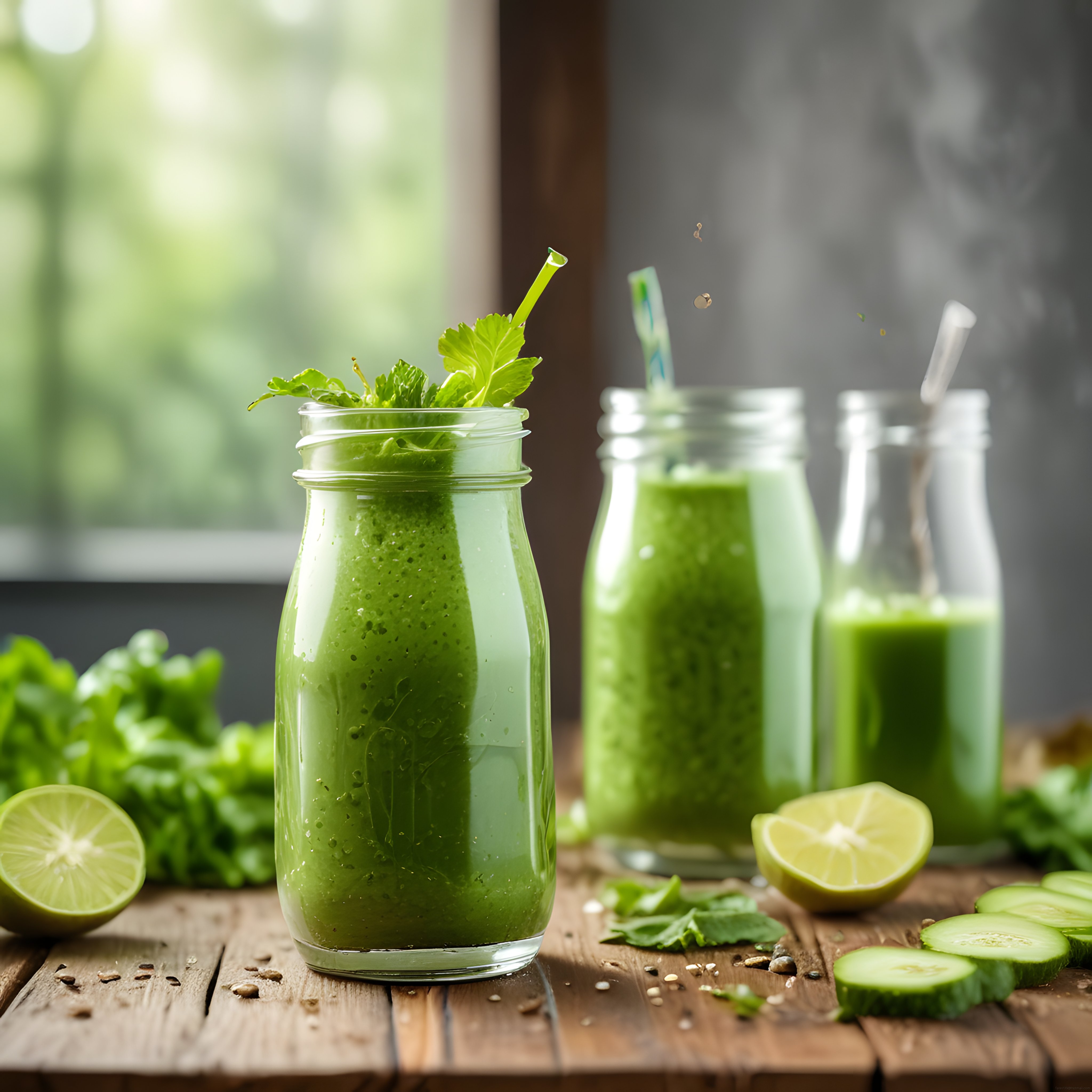 Taze Yeşil Detoks Smoothie: Limon ve Salatalıklı Sağlıklı İçecek Tarifi