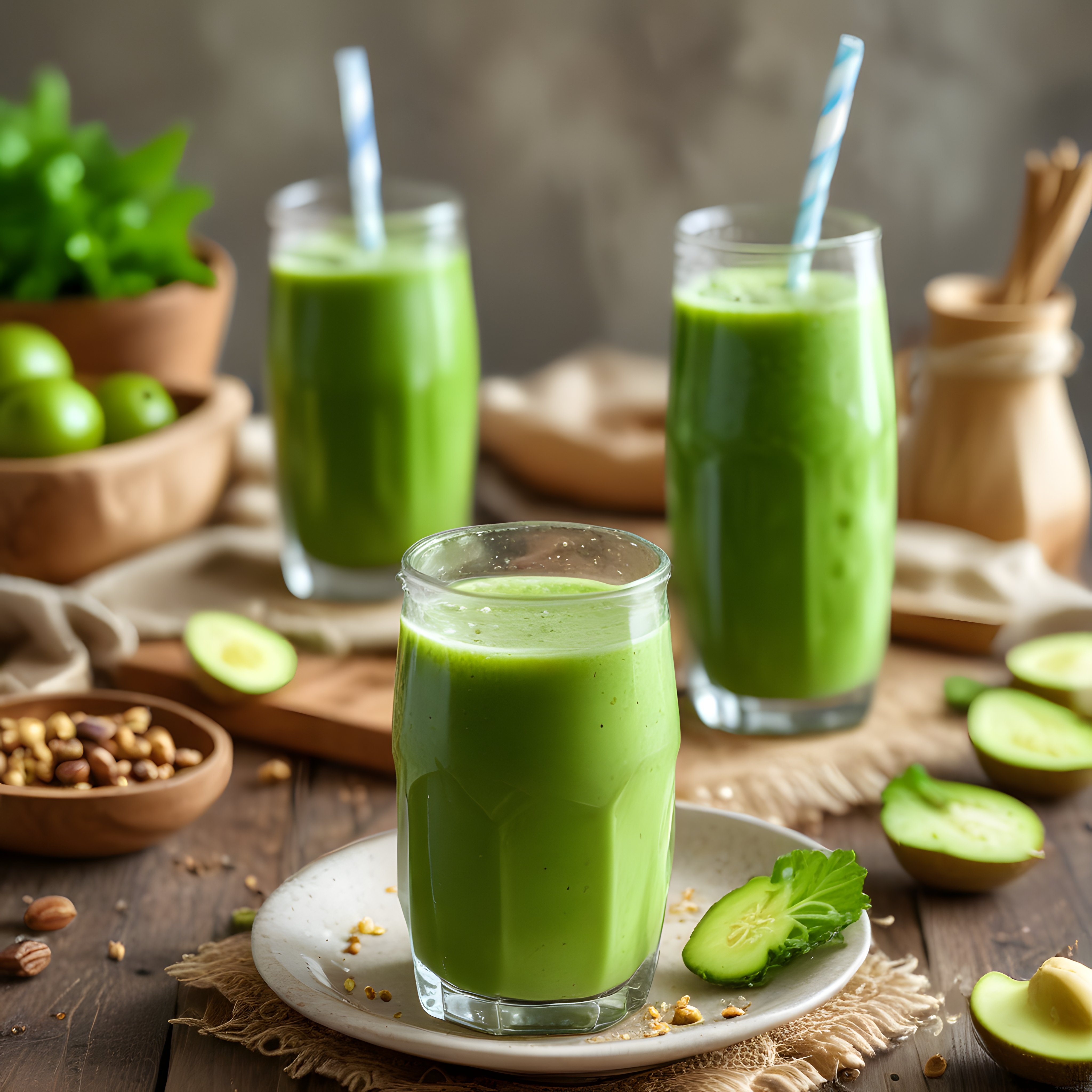 Taze Yeşil Detoks Smoothie Tarifi: Avokadolu ve Salatalıklı Sağlıklı İçecek