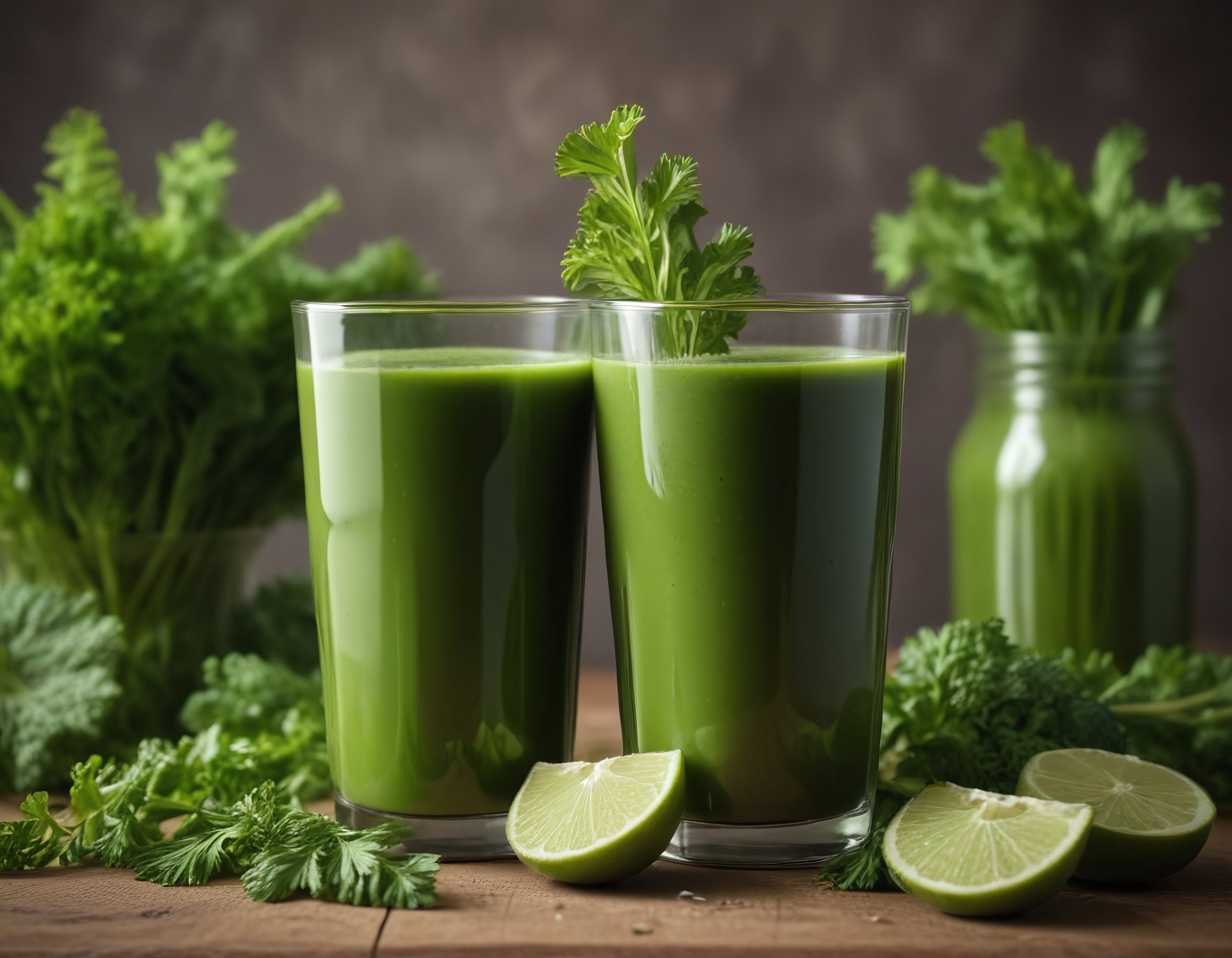 Taze Yeşil Detoks Suyu: Limon ve Maydanozlu İki Bardak Sağlıklı İçecek