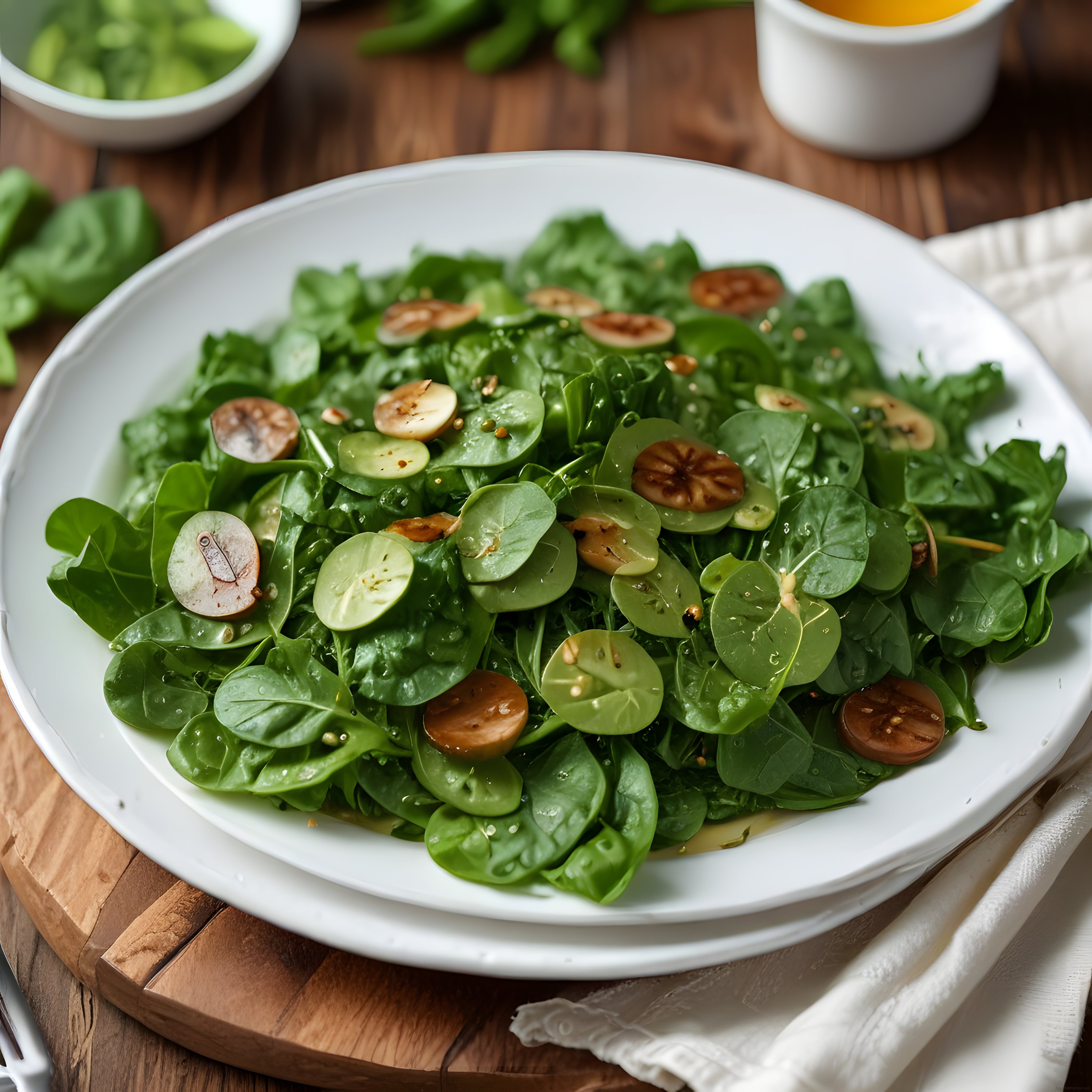 Taze Yeşil Salata Tarifi: Üzümlü ve Ispanaklı Sağlıklı Kase Salatası
