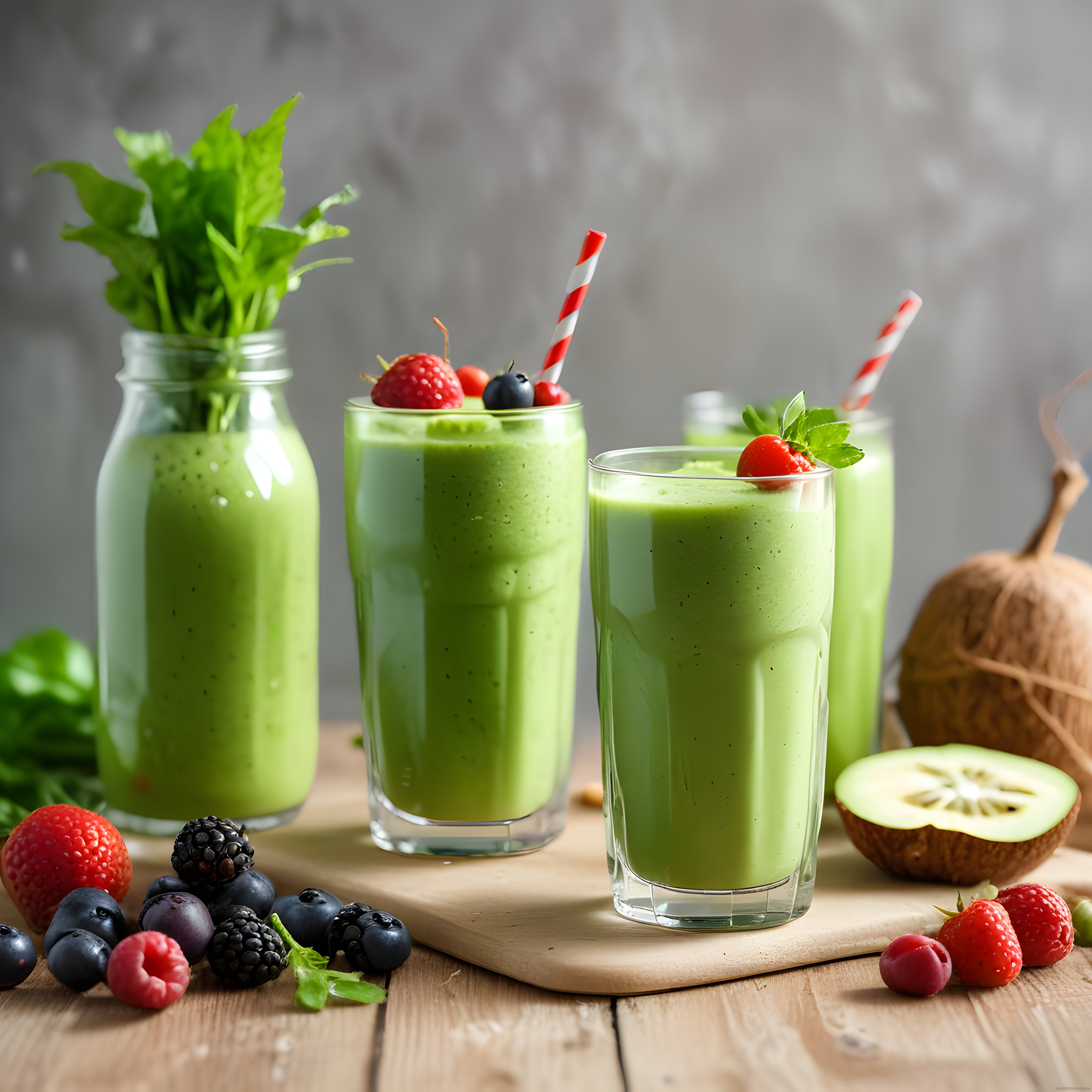 Taze Yeşil Smoothie: Orman Meyveleri ve Ispanaklı Sağlıklı İçecek Tarifi