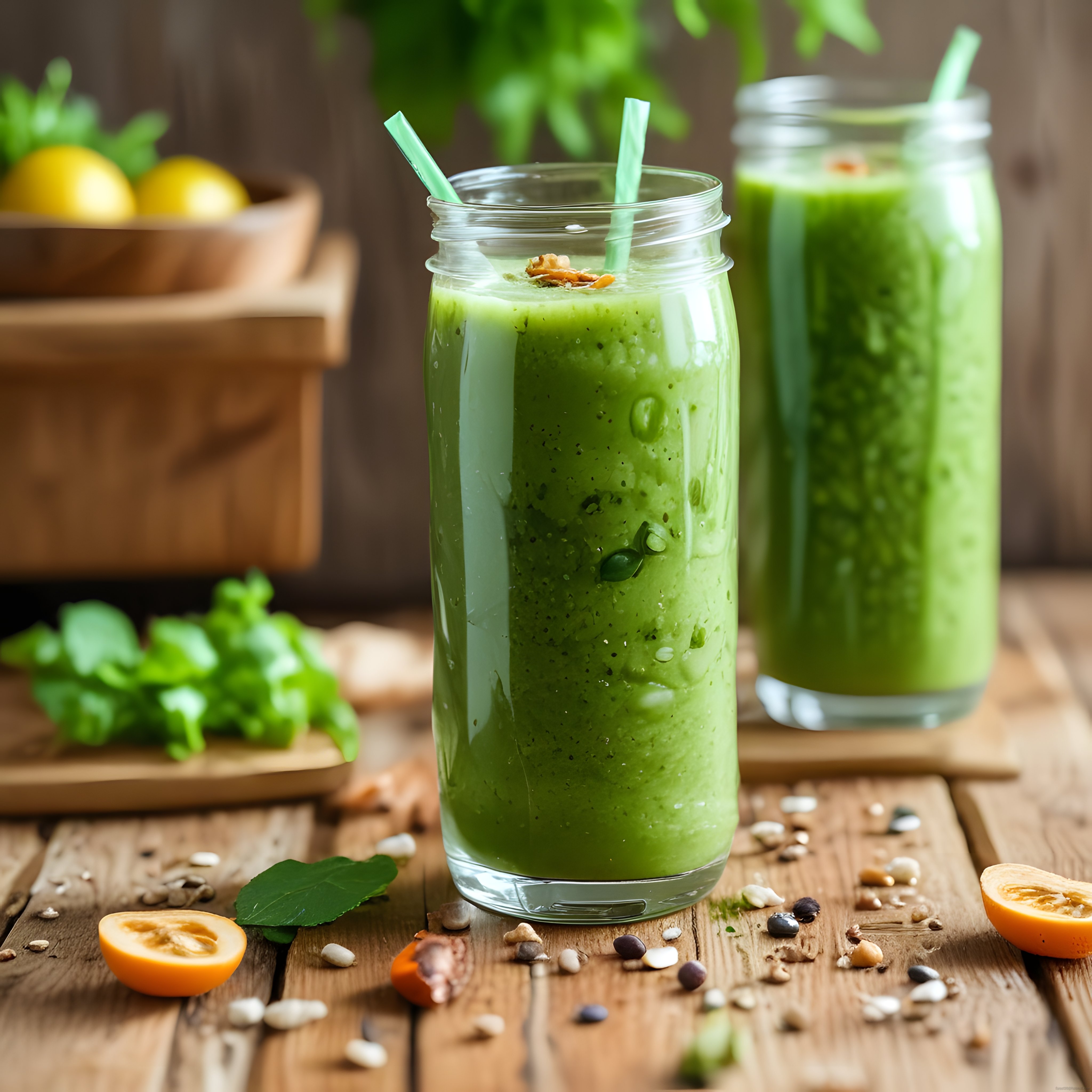 Taze Yeşil Smoothie: Sağlıklı ve Enerji Veren Ev Yapımı İçecek