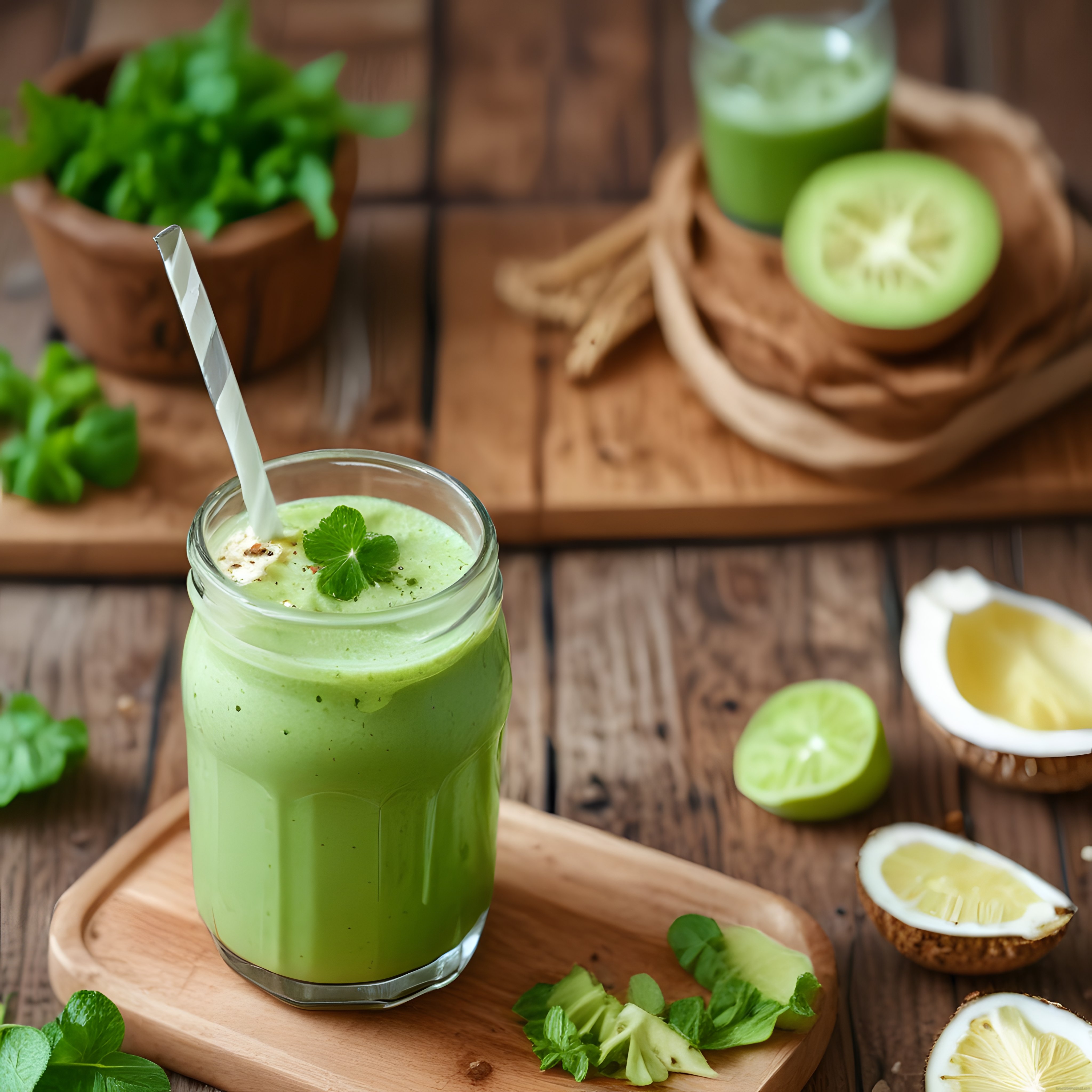 Taze Yeşil Smoothie: Salatalık ve Hindistan Cevizli Sağlıklı Detoks İçeceği