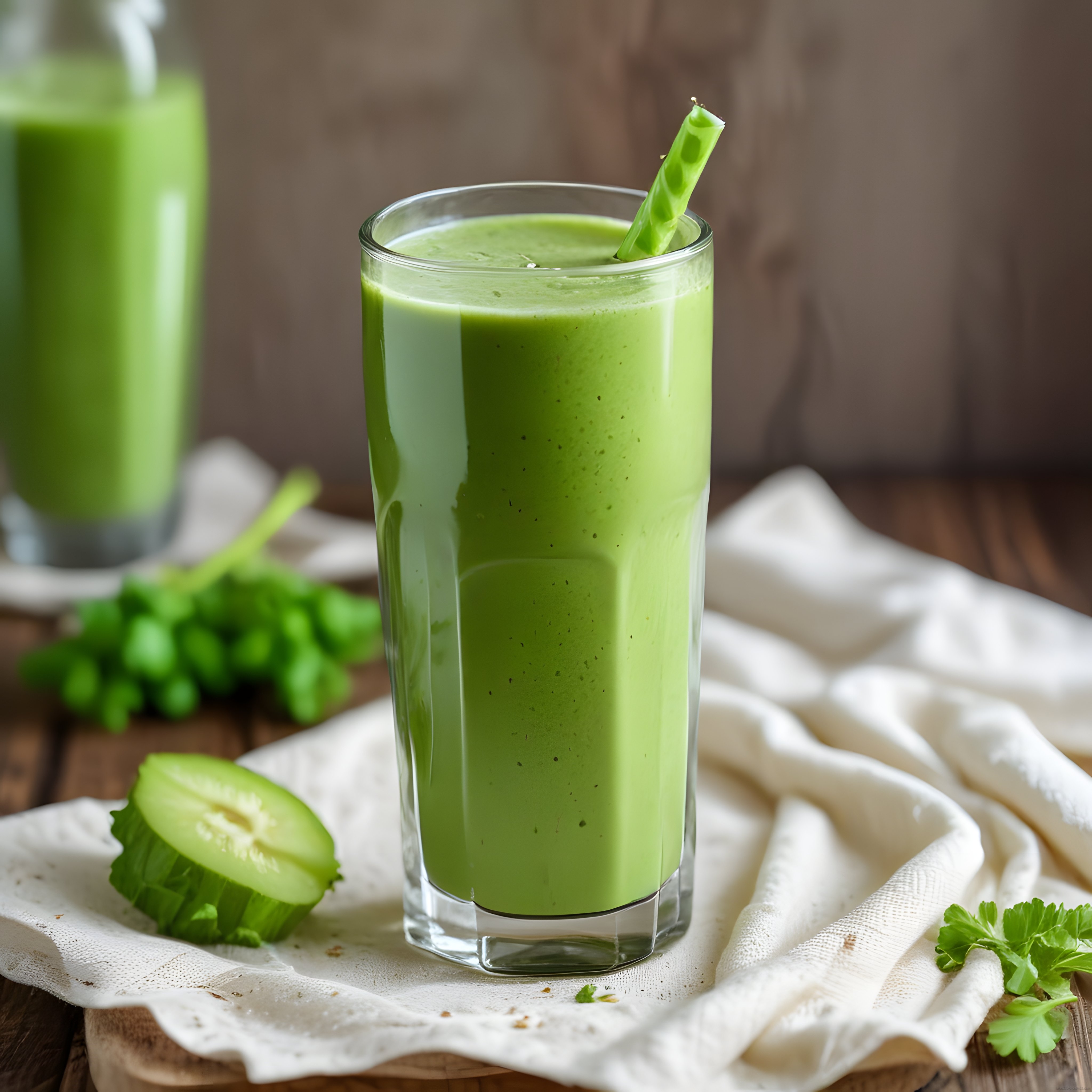 Taze Yeşil Smoothie Tarifi: Salatalık ve Kerevizli Doğal Detoks İçeceği