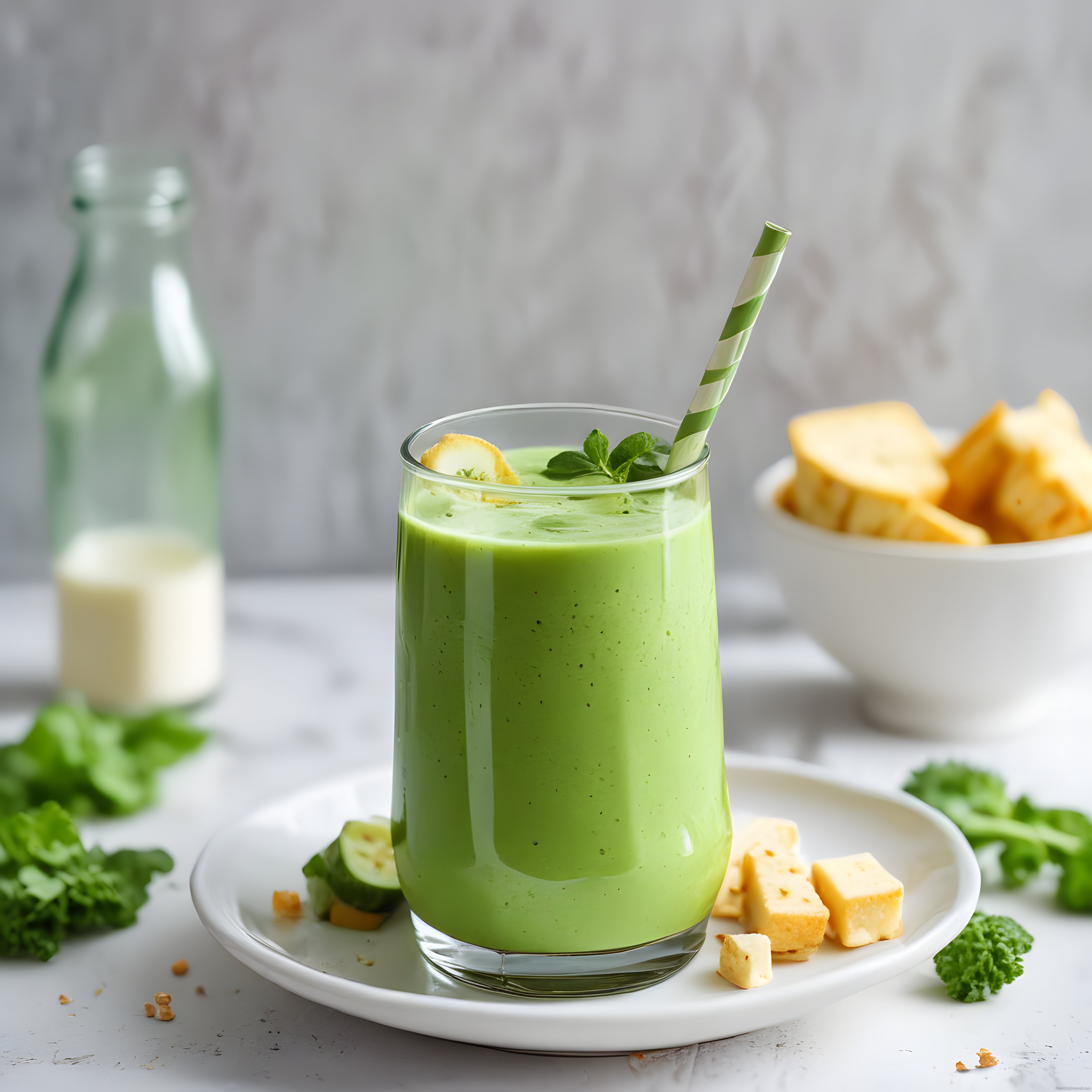 Taze Yeşil Smoothie Tarifi: Salatalık ve Peynir Eşliğinde Besleyici İçecek