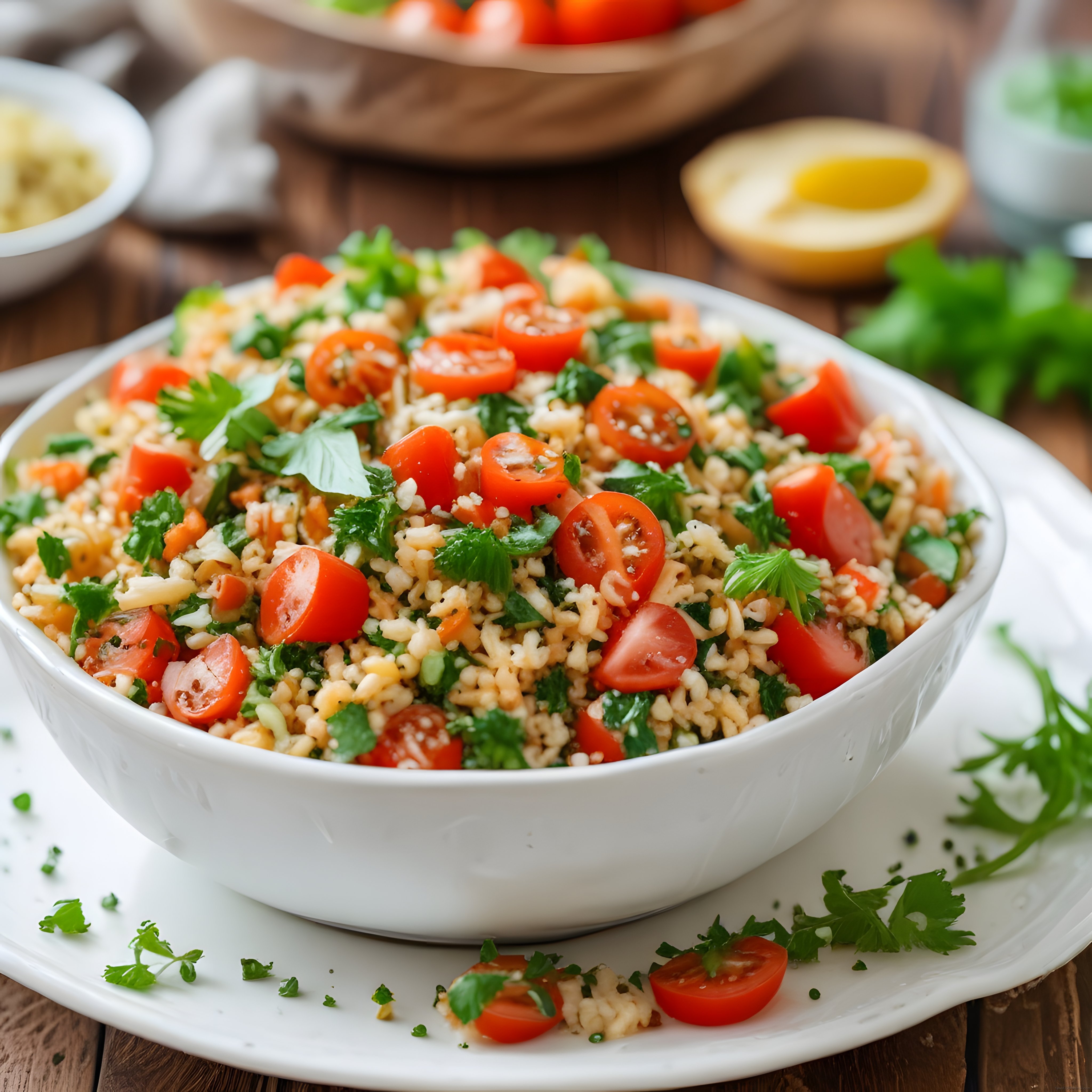 Taze Yeşillik ve Domatesli Bulgur Salatası: Sağlıklı Akşam Yemeği