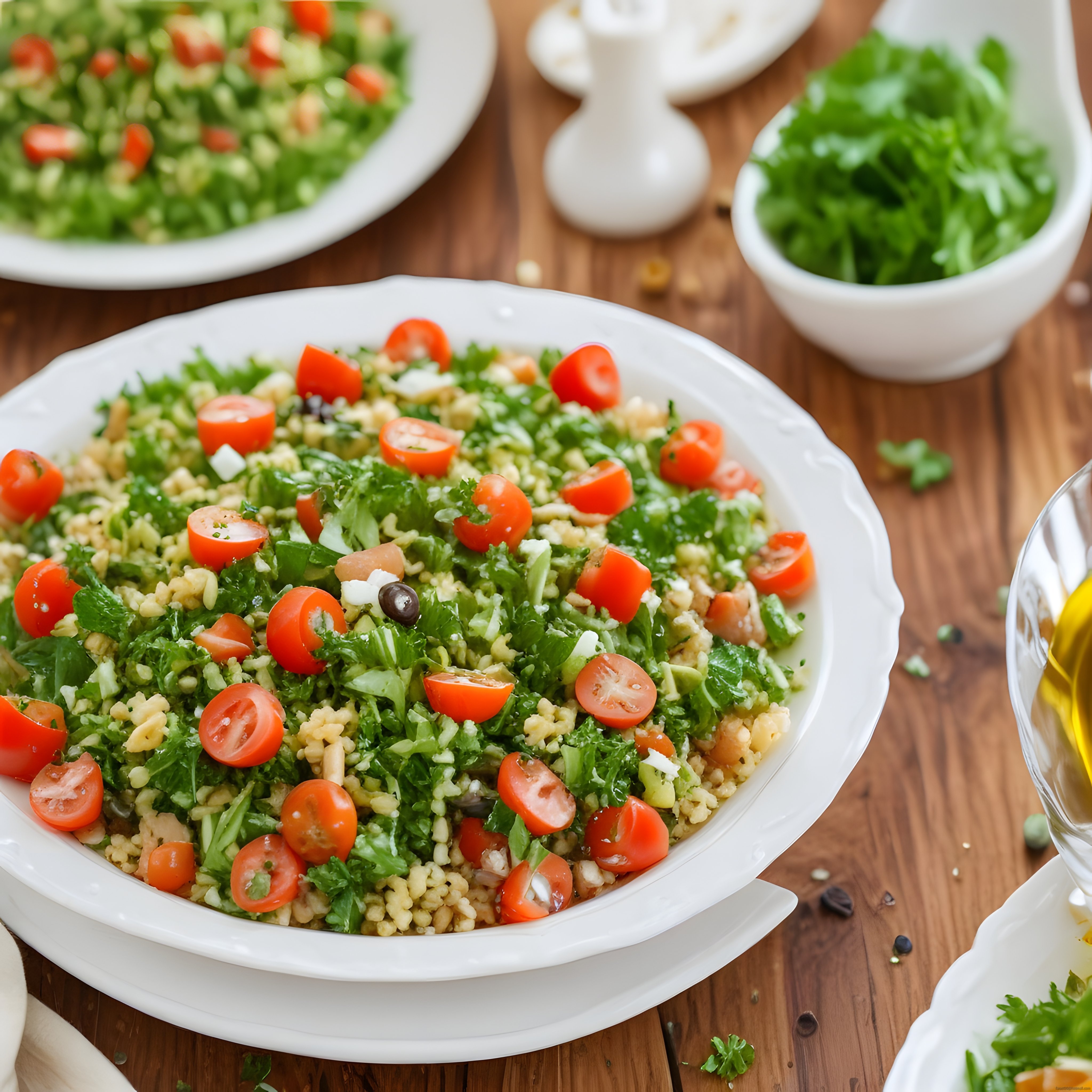Taze Yeşillikli Bulgur Salatası: Sağlıklı ve Pratik Akdeniz Tarifi
