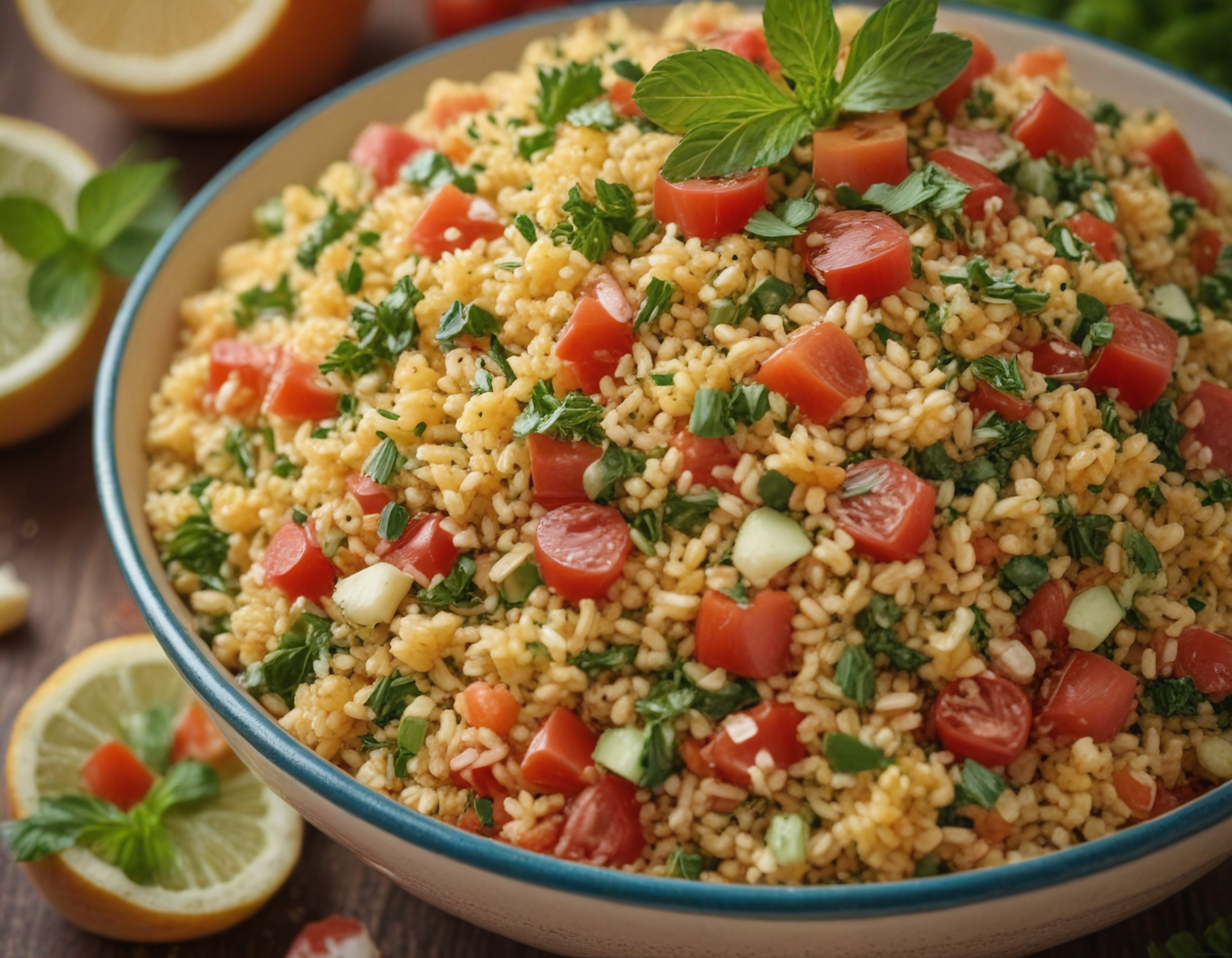 Taze Yeşillikli ve Domatesli Bulgur Salatası: Sağlıklı ve Lezzetli Tarif