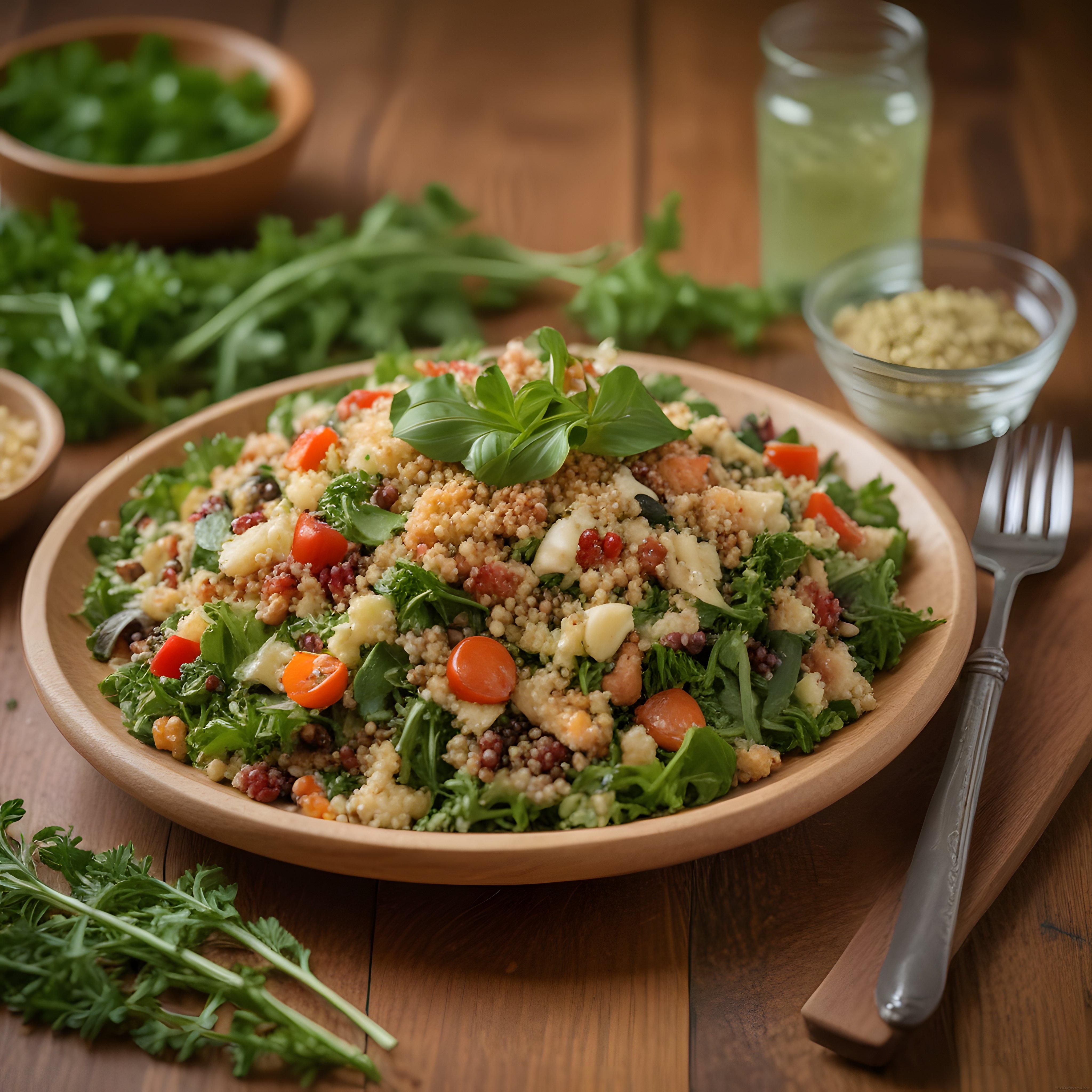 Taze Yeşillikli ve Kinoalı Sağlıklı Salata Tarifi: Besleyici ve Lezzetli