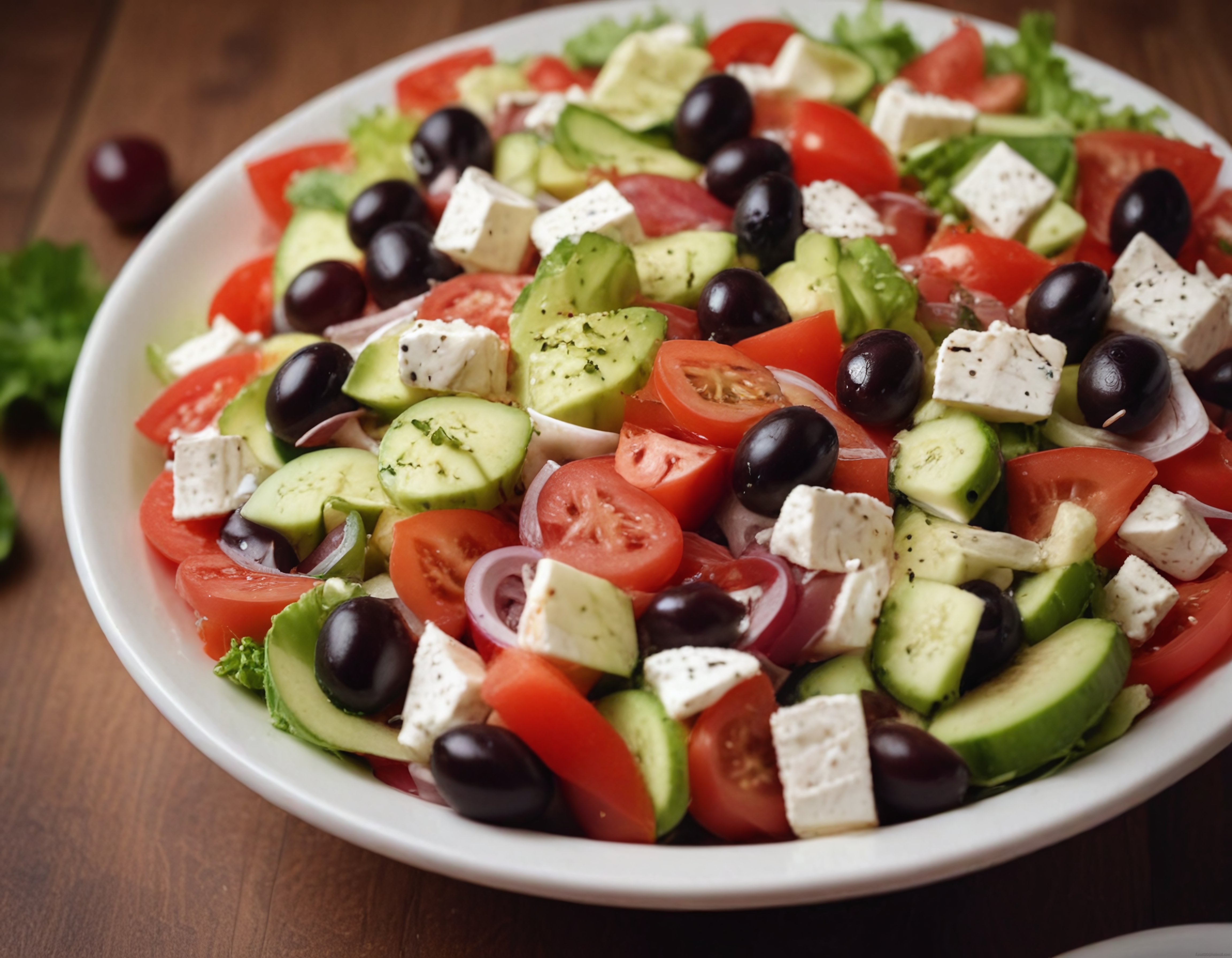 Taze Yunan Salatası: Domates, Salatalık, Zeytin ve Feta Peyniriyle Hazırlanan Sağlıklı Tarif