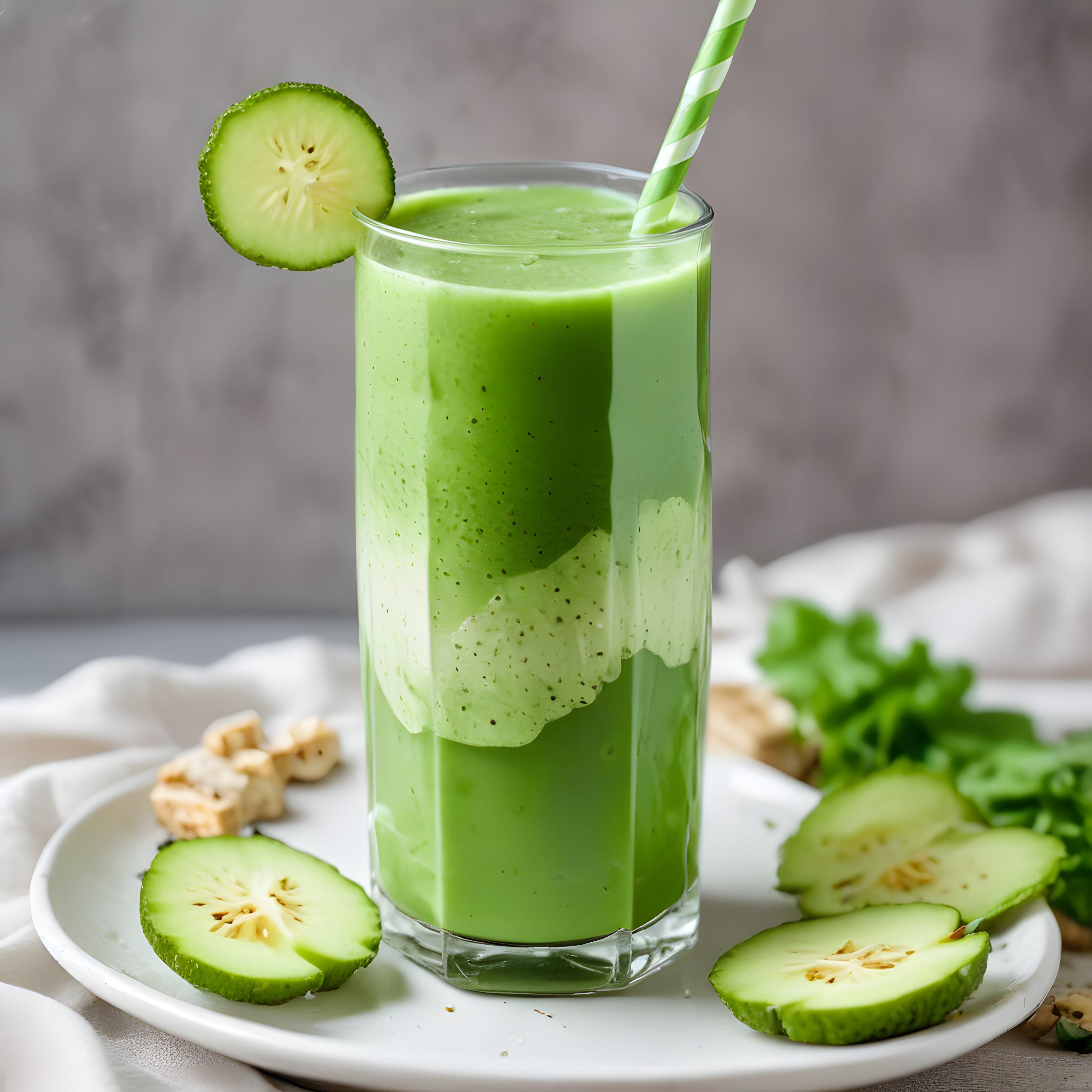 Tazecik Salatalık ve Ispanaklı Yeşil Detoks Smoothie Tarifi