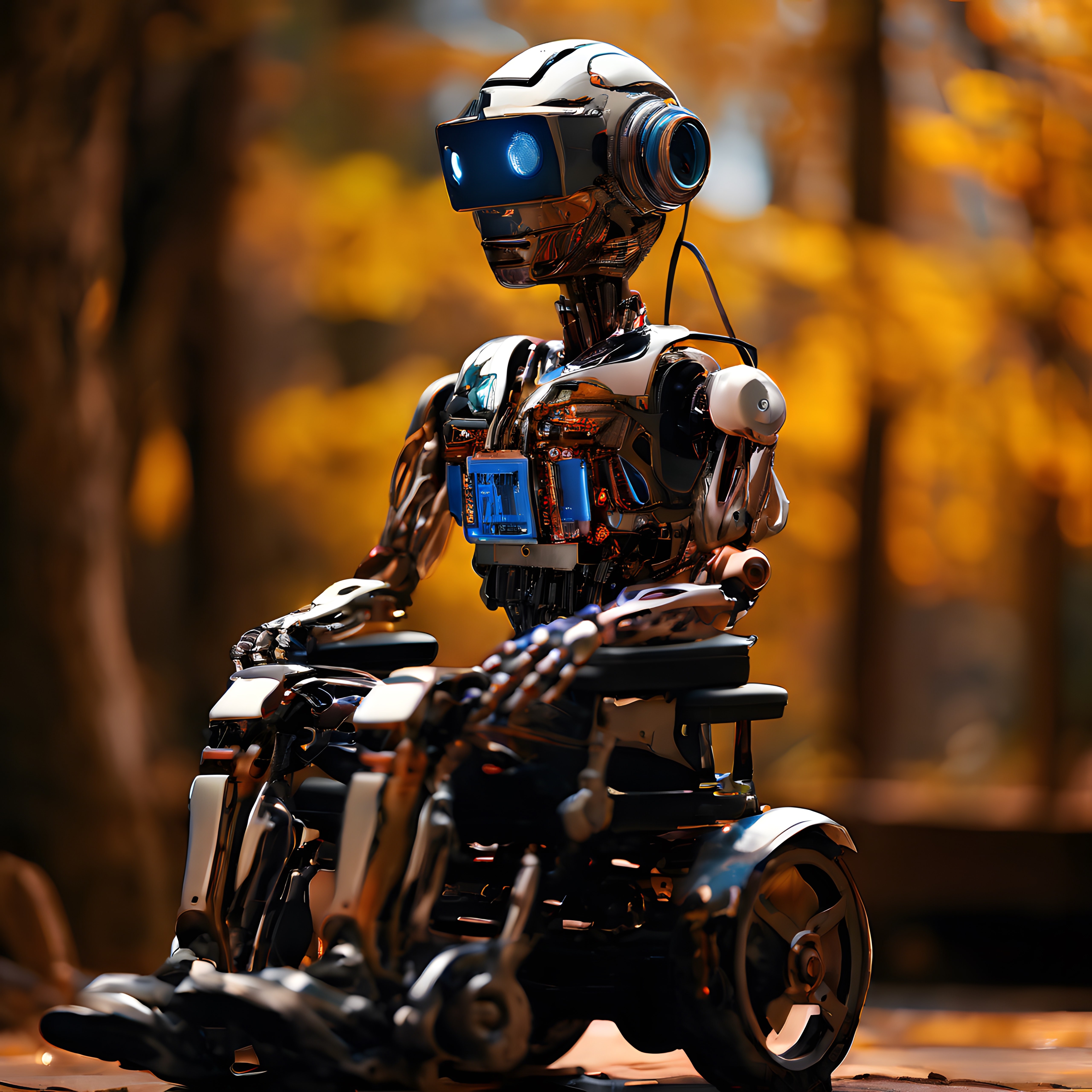 Tekerlekli Sandalyede Oturan İnsansı Robot ve Mekanik Tasarım Detayları