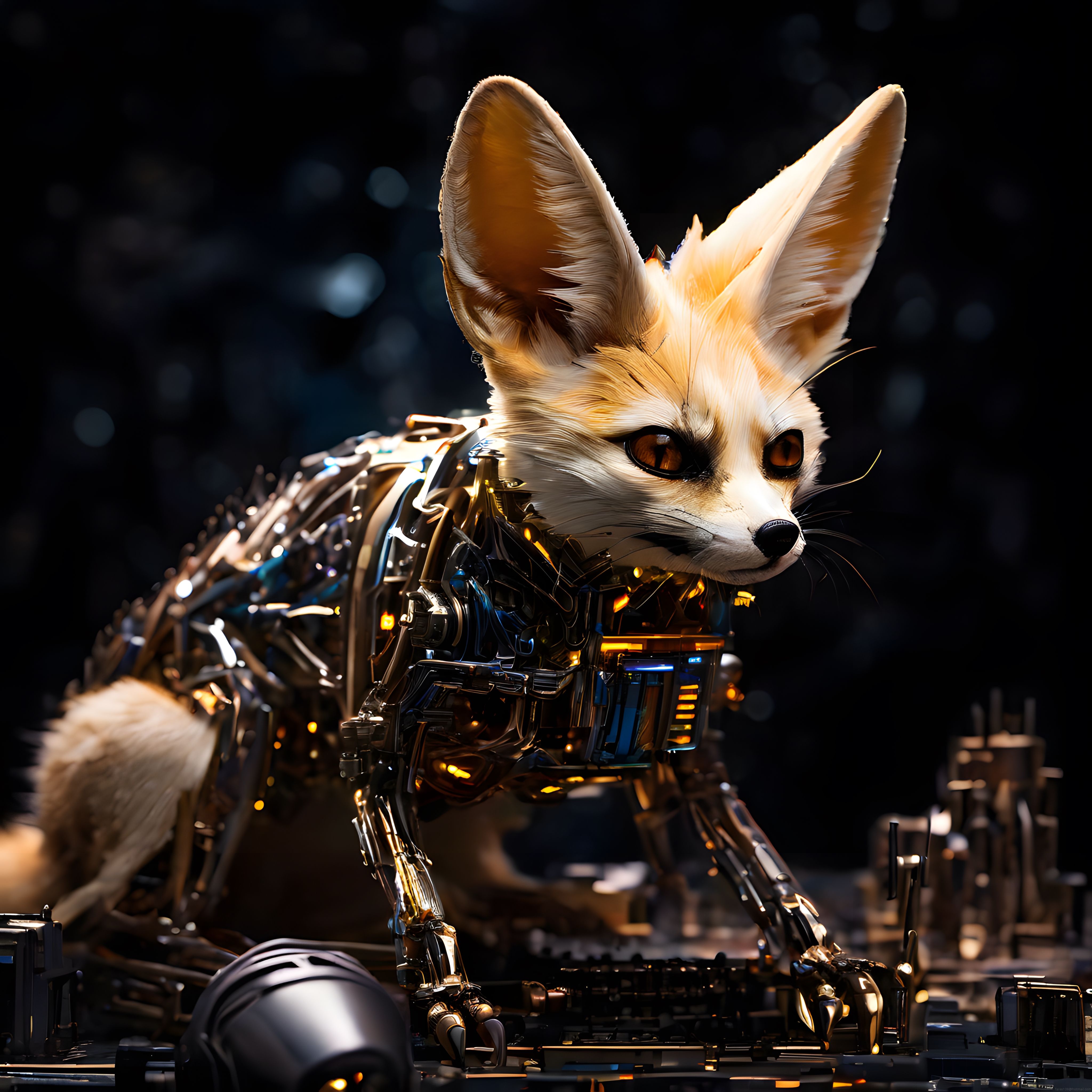 Teknoloji ve Doğanın Buluşması: Mekanik Fennec Tilkisi Konsept Tasarım