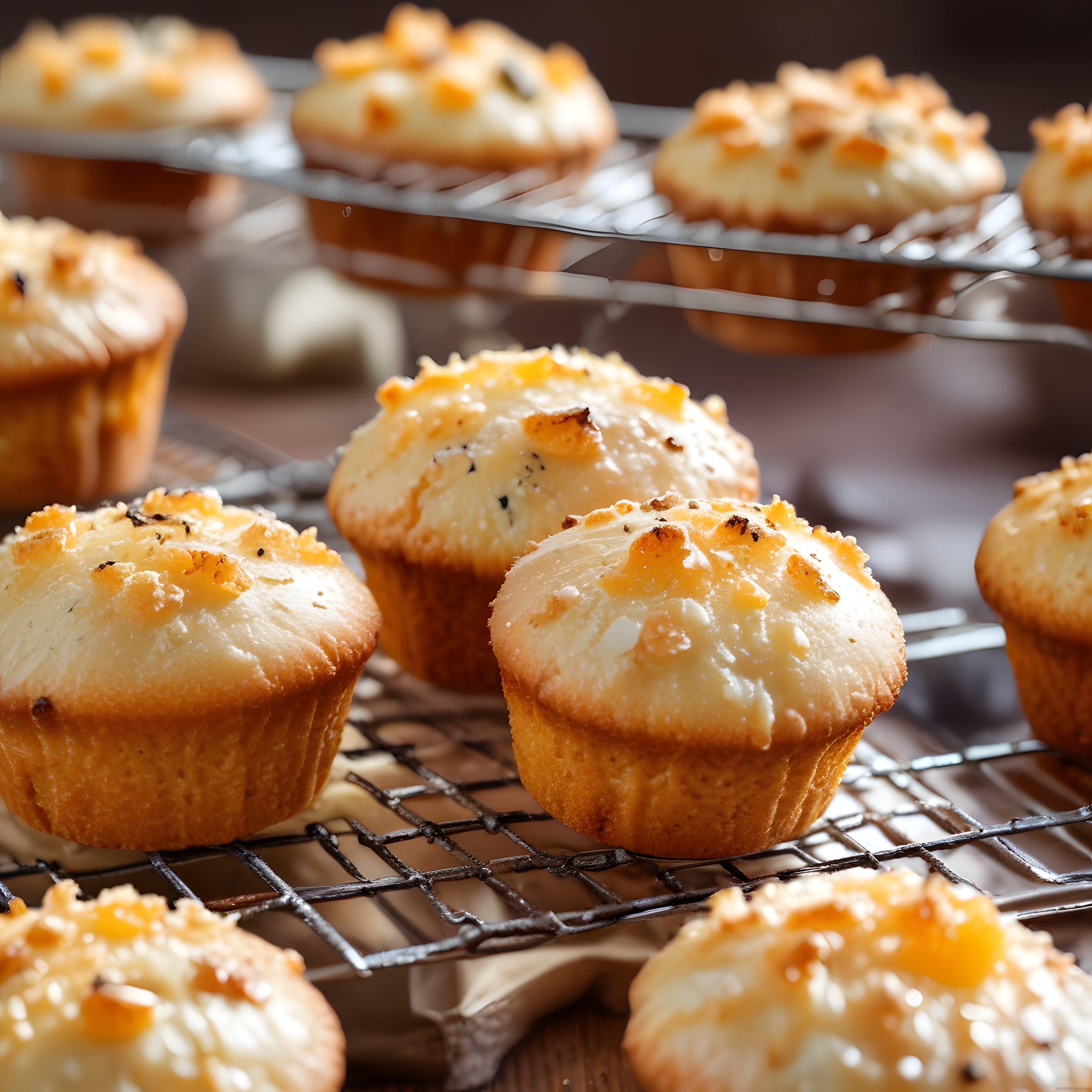Tel Izgarada Soğuyan Krema Soslu Muffinler: Ev Yapımı Tatlı Keyfi