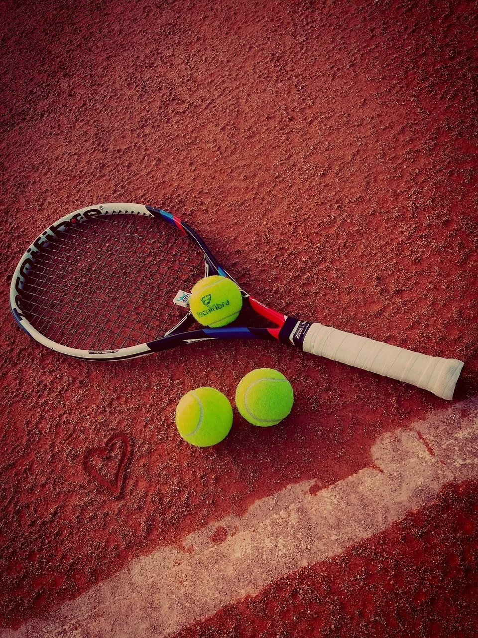 Tenis kortu raketli oyuncu aksiyonu
